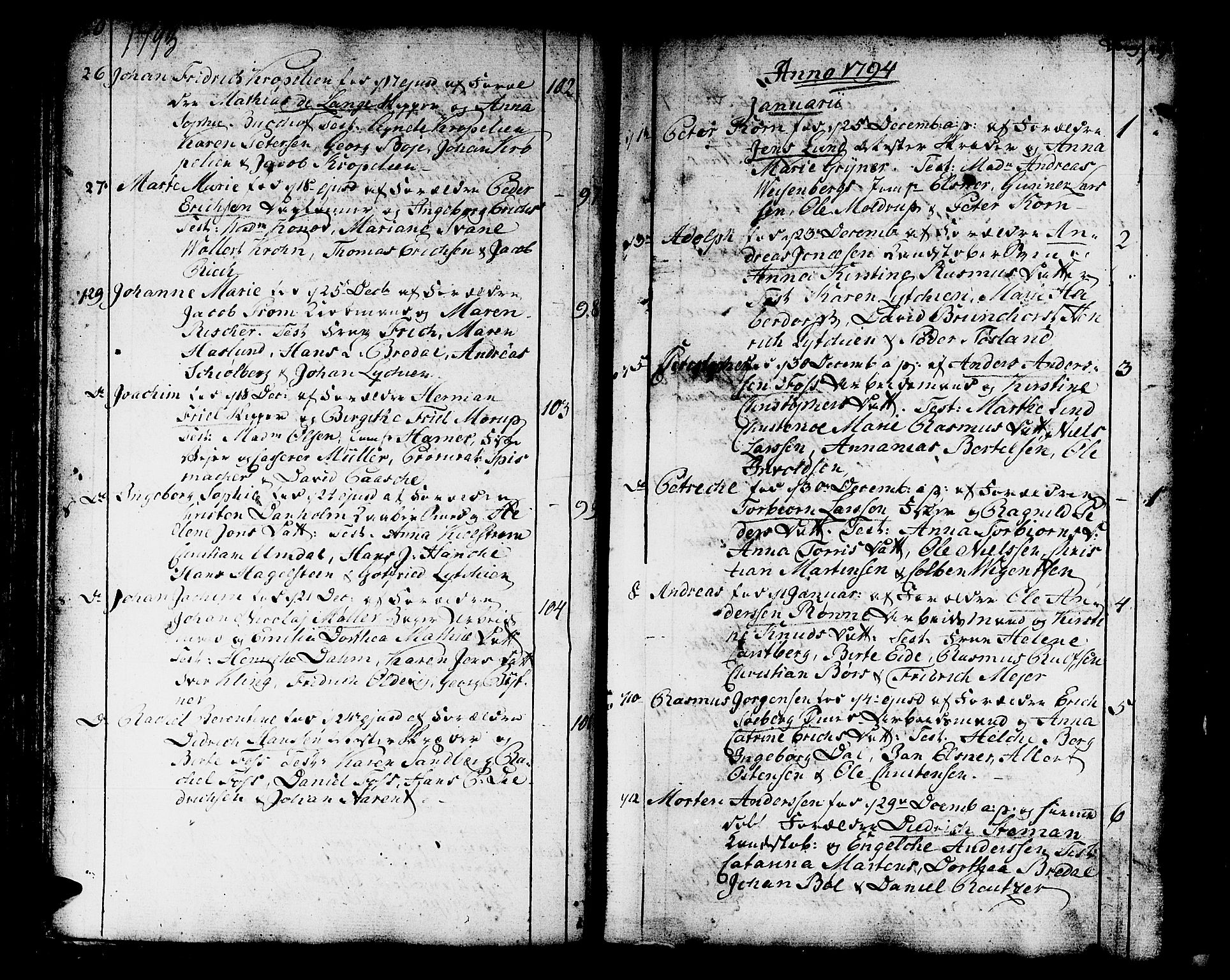 Domkirken sokneprestembete, SAB/A-74801/H/Haa/L0004: Parish register (official) no. A 4, 1763-1820, p. 80-81