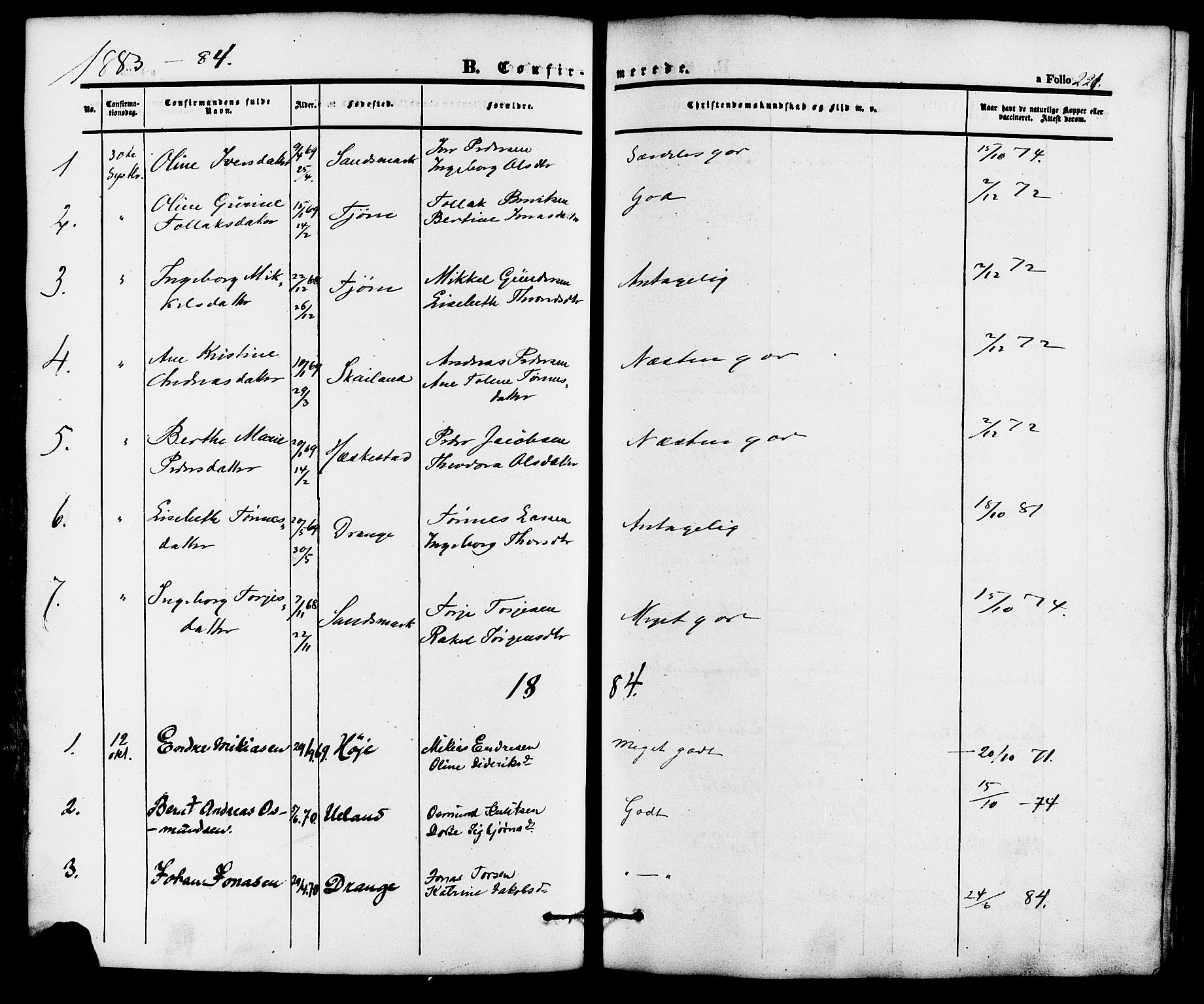 Lund sokneprestkontor, AV/SAST-A-101809/S06/L0010: Parish register (official) no. A 9, 1854-1886, p. 221