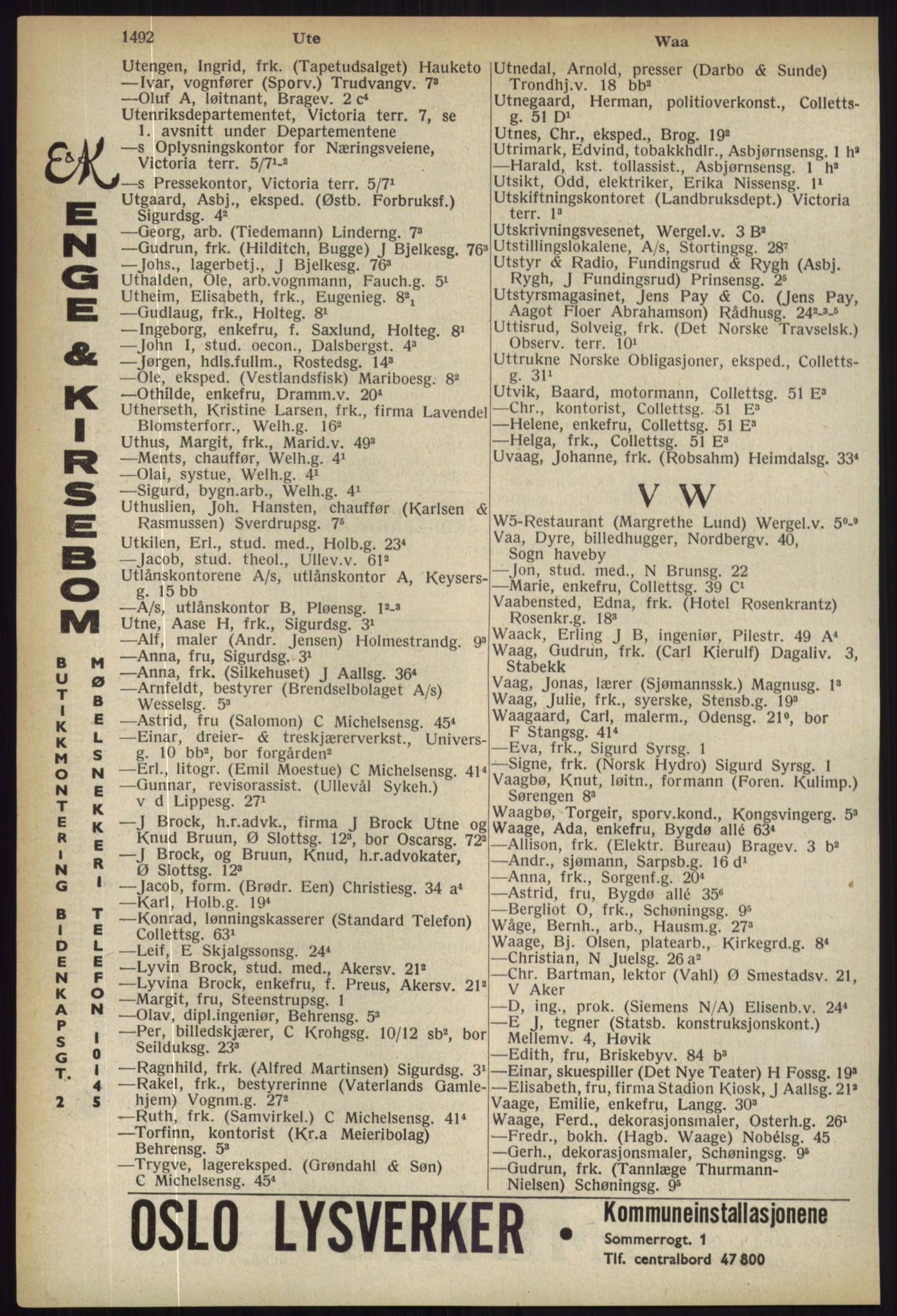 Kristiania/Oslo adressebok, PUBL/-, 1936, p. 1492