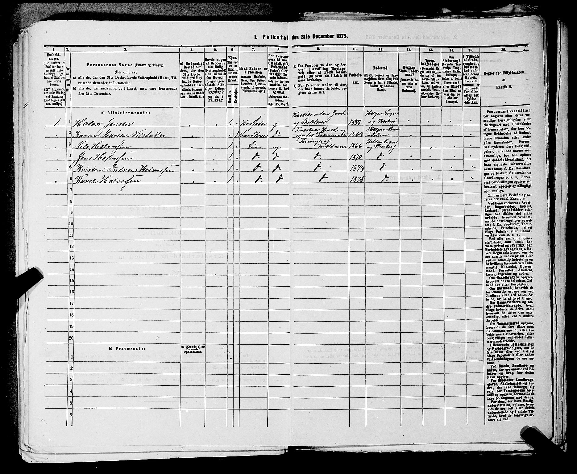 SAKO, 1875 census for 0819P Holla, 1875, p. 1065