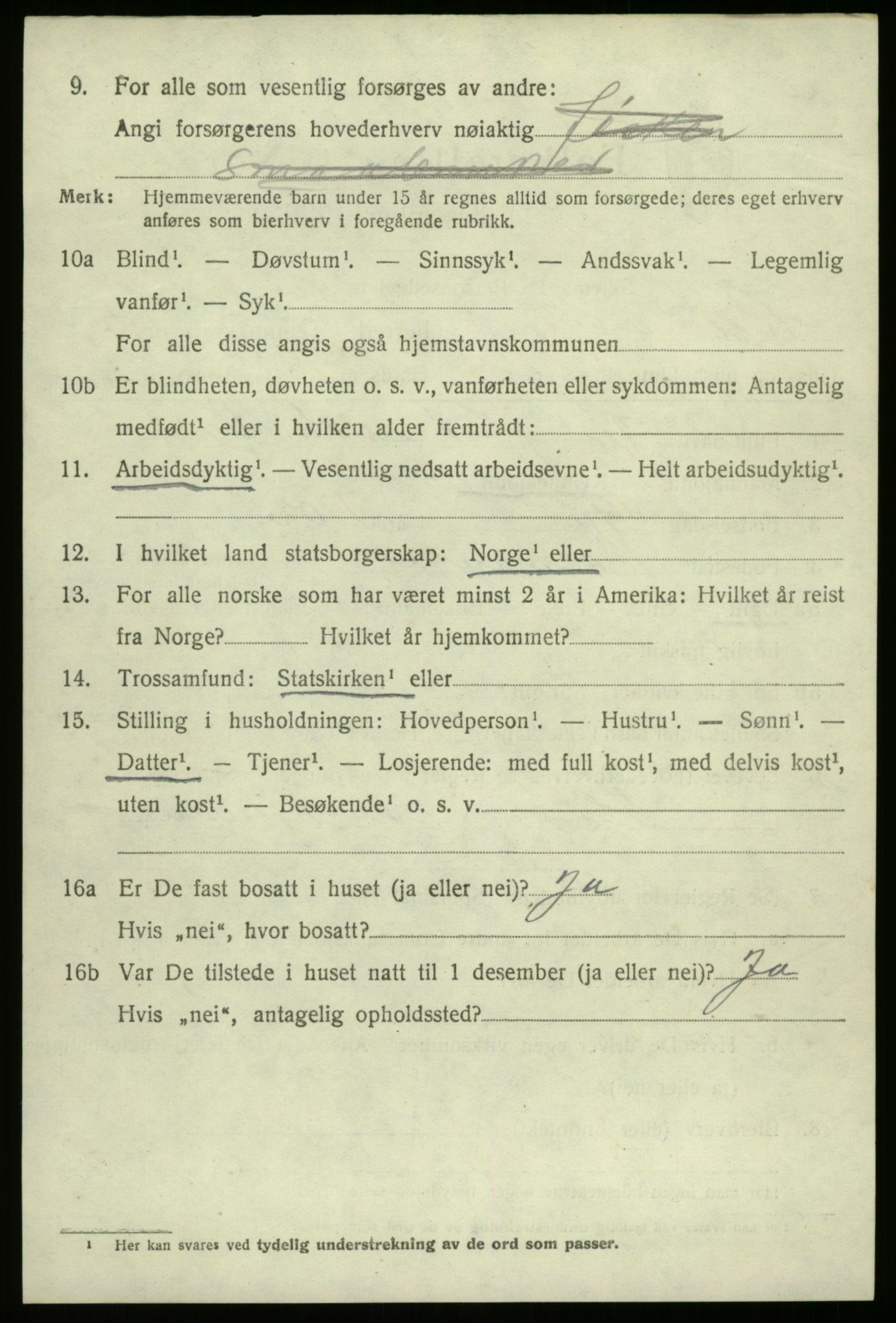 SAB, 1920 census for Bremanger, 1920, p. 3879