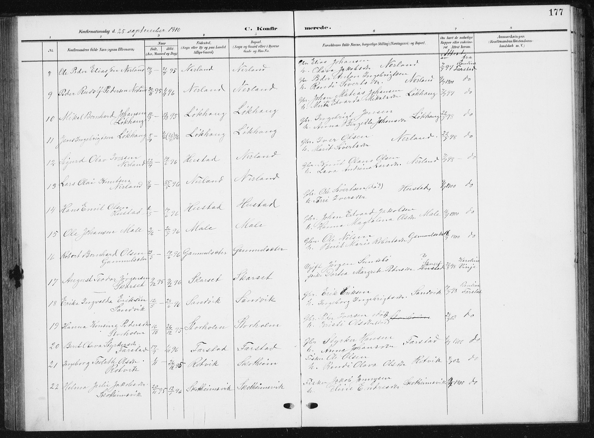 Ministerialprotokoller, klokkerbøker og fødselsregistre - Møre og Romsdal, AV/SAT-A-1454/567/L0784: Parish register (copy) no. 567C04, 1903-1938, p. 177