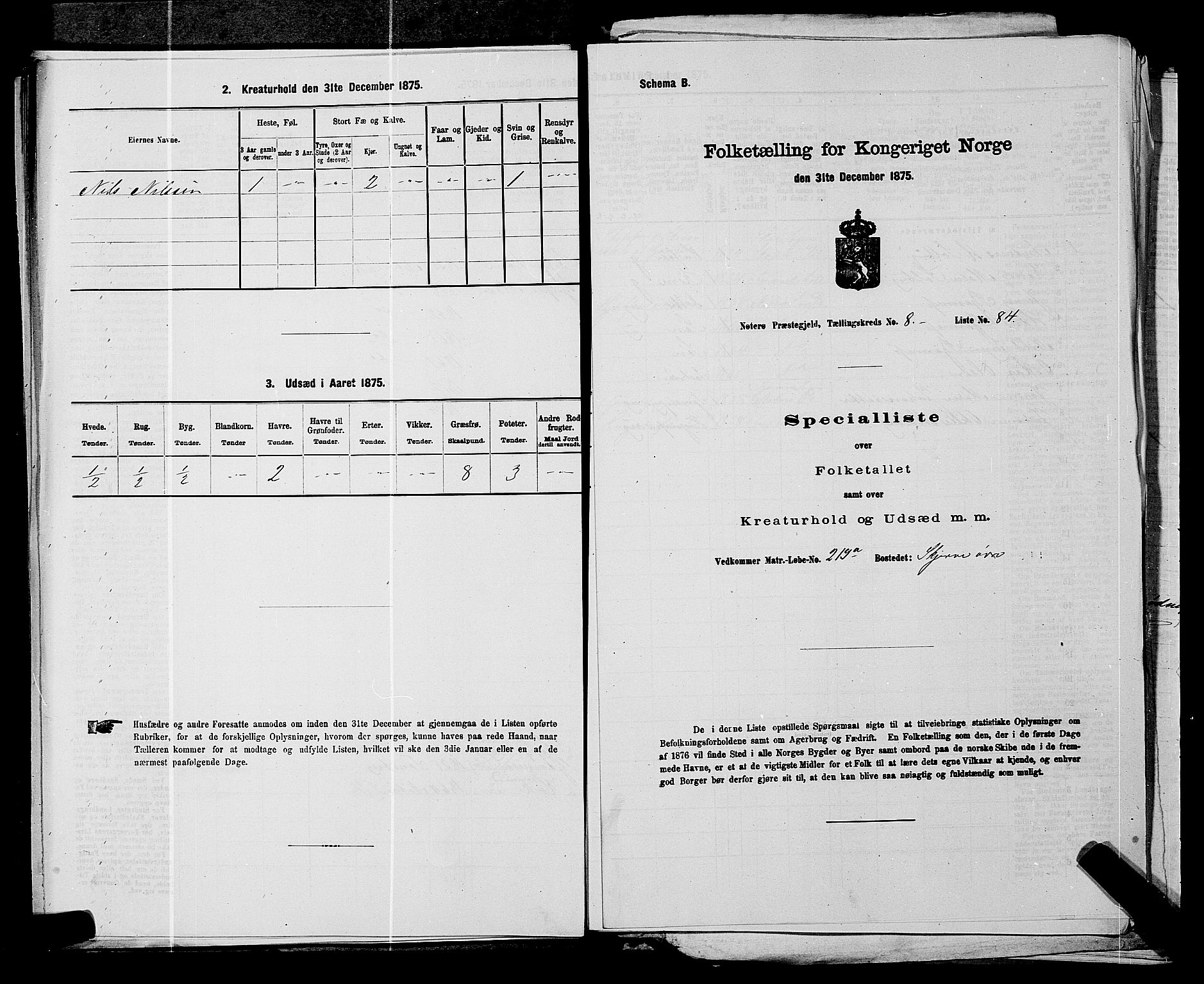 SAKO, 1875 census for 0722P Nøtterøy, 1875, p. 1711