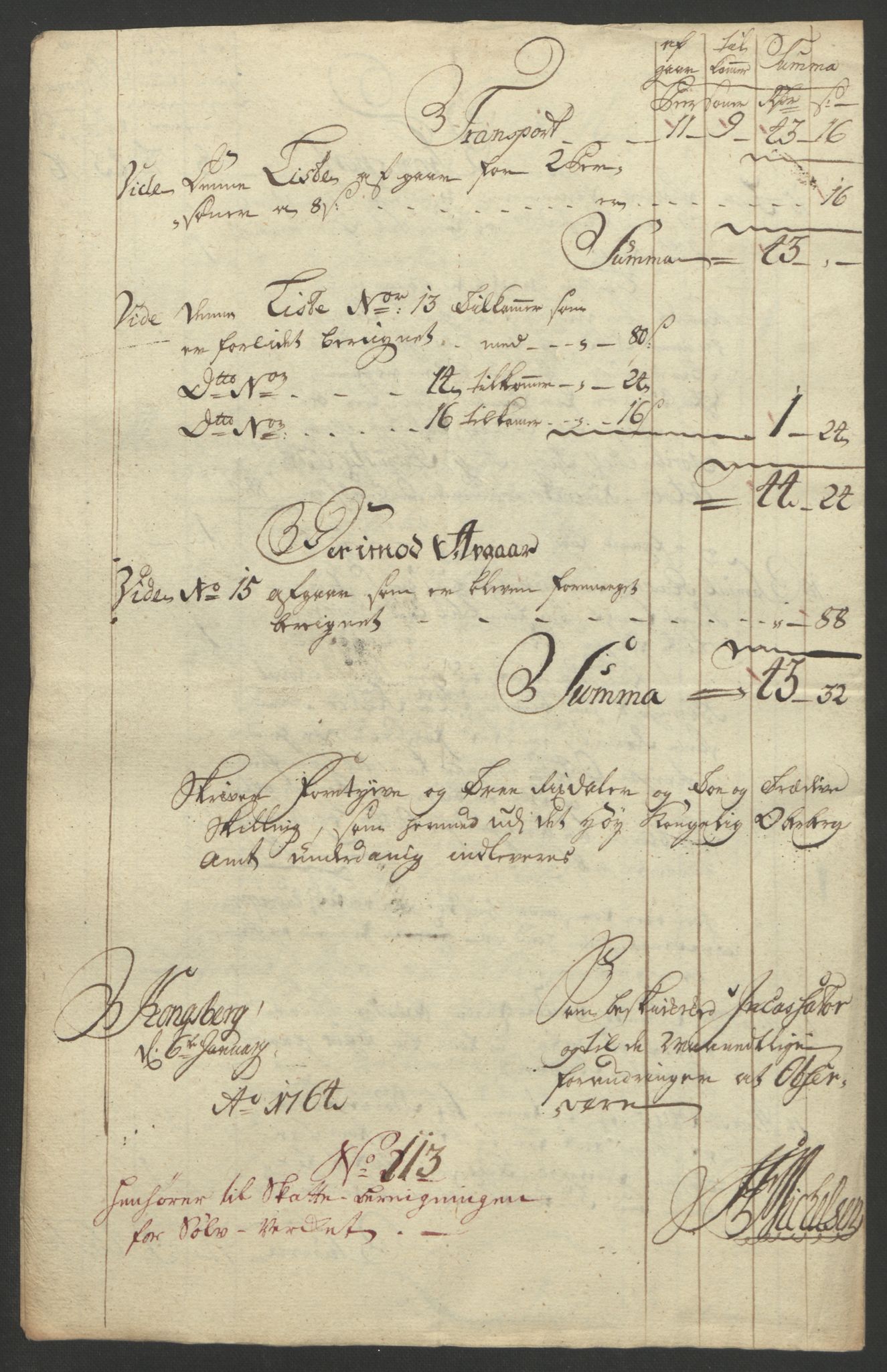 Rentekammeret inntil 1814, Reviderte regnskaper, Bergverksregnskaper, AV/RA-EA-3222/R/Rc/Rca/L0843: Ekstraskatt, 1762-1765, p. 597