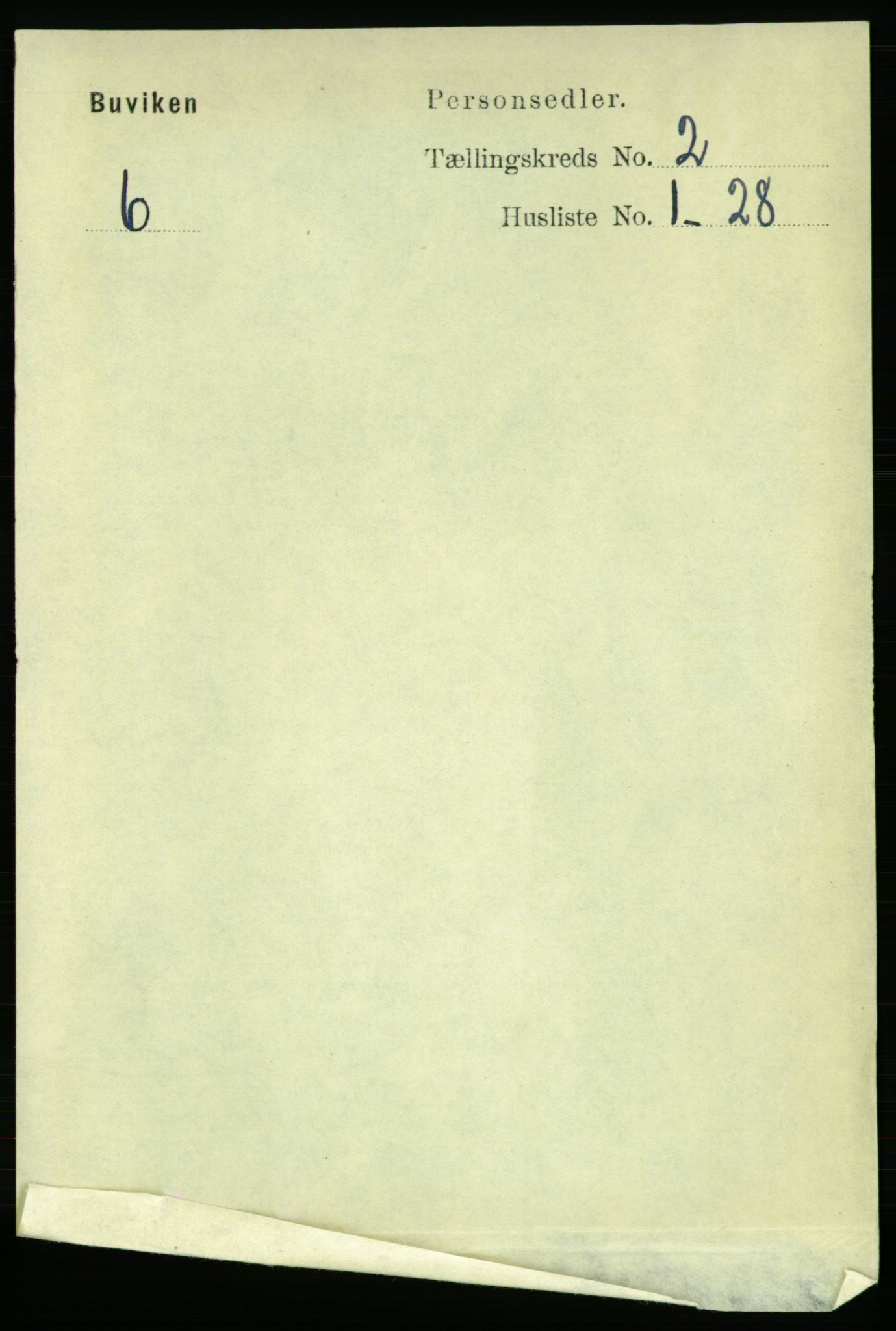 RA, 1891 census for 1656 Buvik, 1891, p. 612