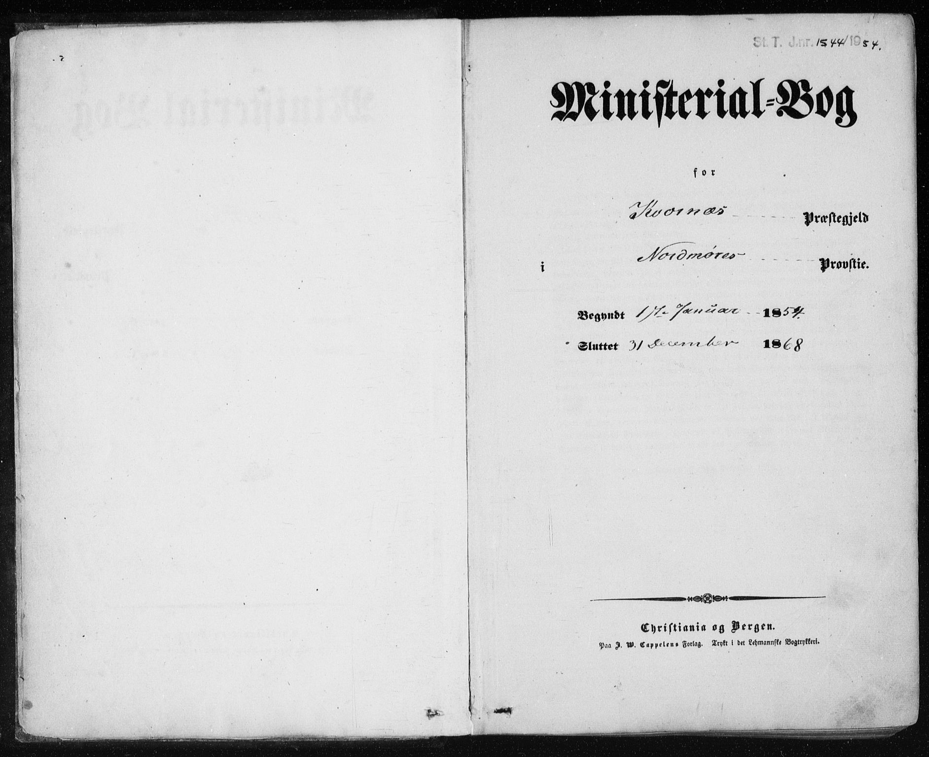 Ministerialprotokoller, klokkerbøker og fødselsregistre - Møre og Romsdal, SAT/A-1454/568/L0804: Parish register (official) no. 568A11, 1854-1868