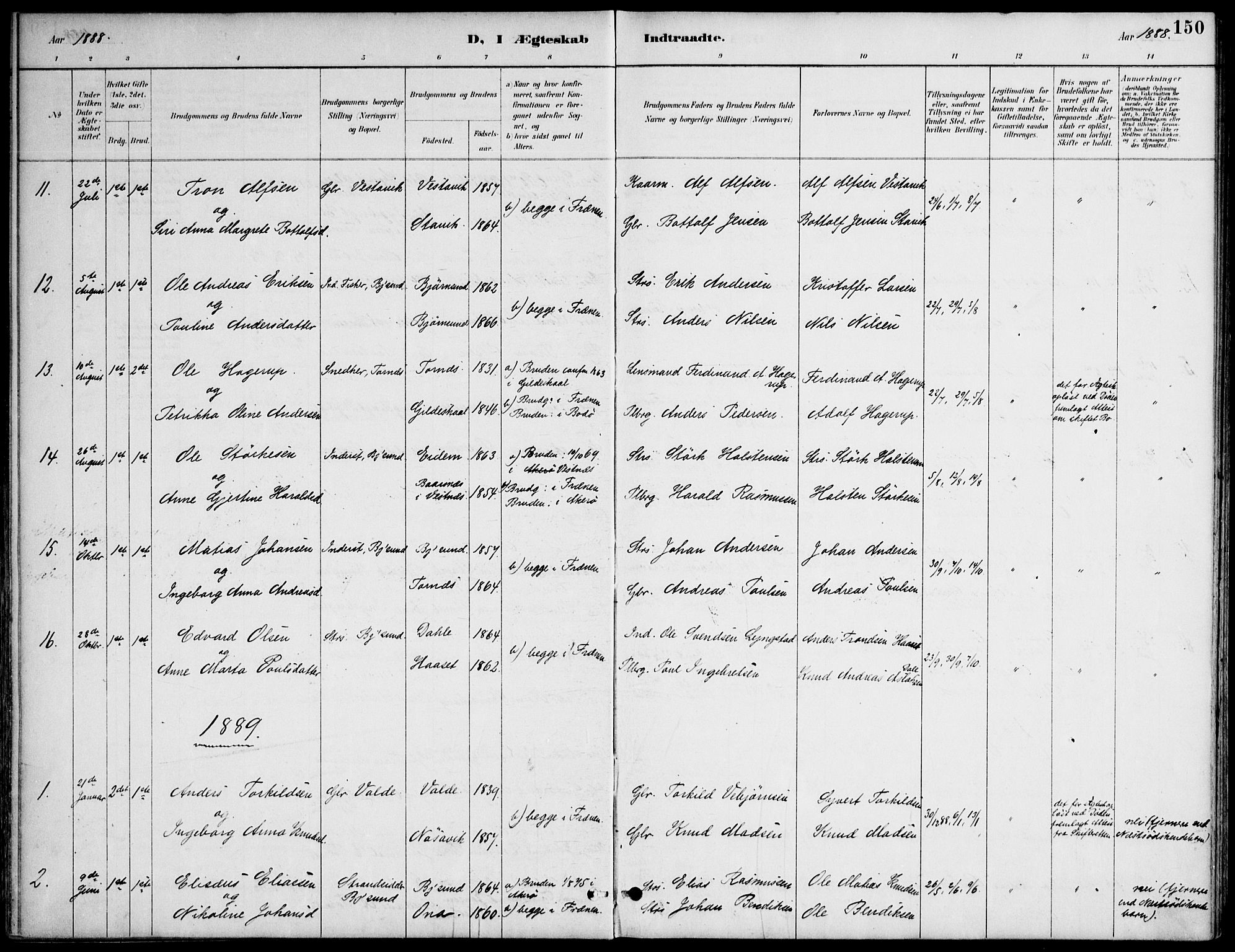 Ministerialprotokoller, klokkerbøker og fødselsregistre - Møre og Romsdal, AV/SAT-A-1454/565/L0750: Parish register (official) no. 565A04, 1887-1905, p. 150