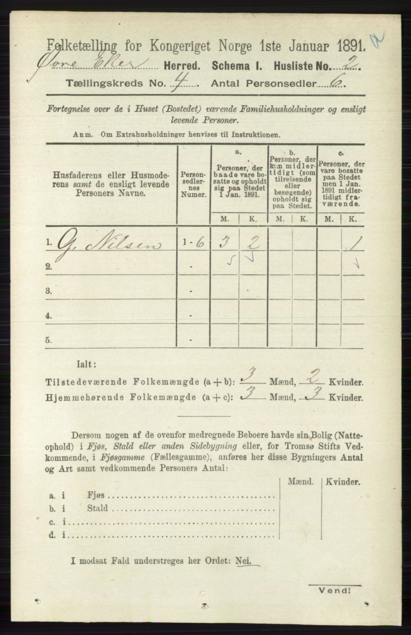 RA, 1891 census for 0624 Øvre Eiker, 1891, p. 1434