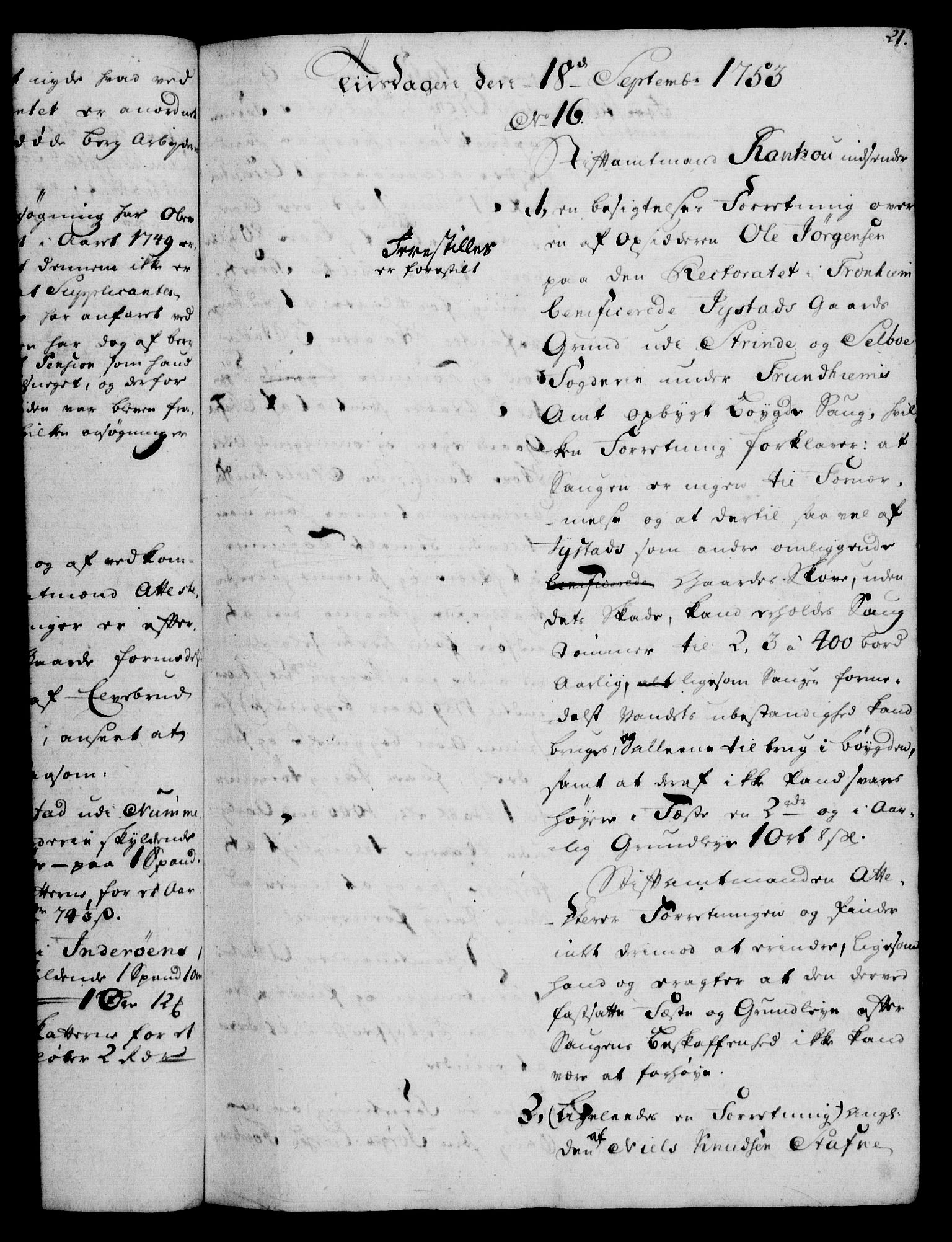 Rentekammeret, Kammerkanselliet, AV/RA-EA-3111/G/Gh/Gha/L0032: Norsk ekstraktmemorialprotokoll (merket RK 53.77), 1753-1755, p. 21