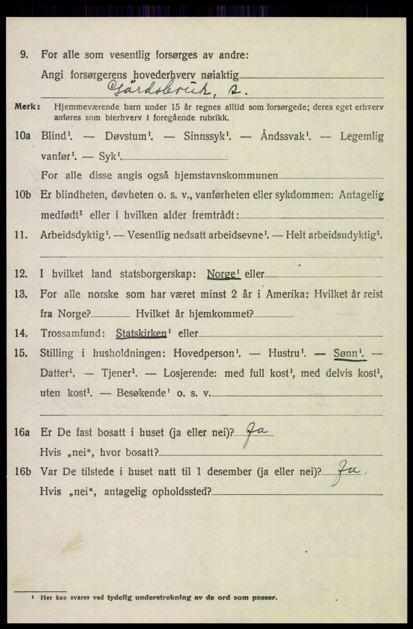 SAH, 1920 census for Trysil, 1920, p. 6974