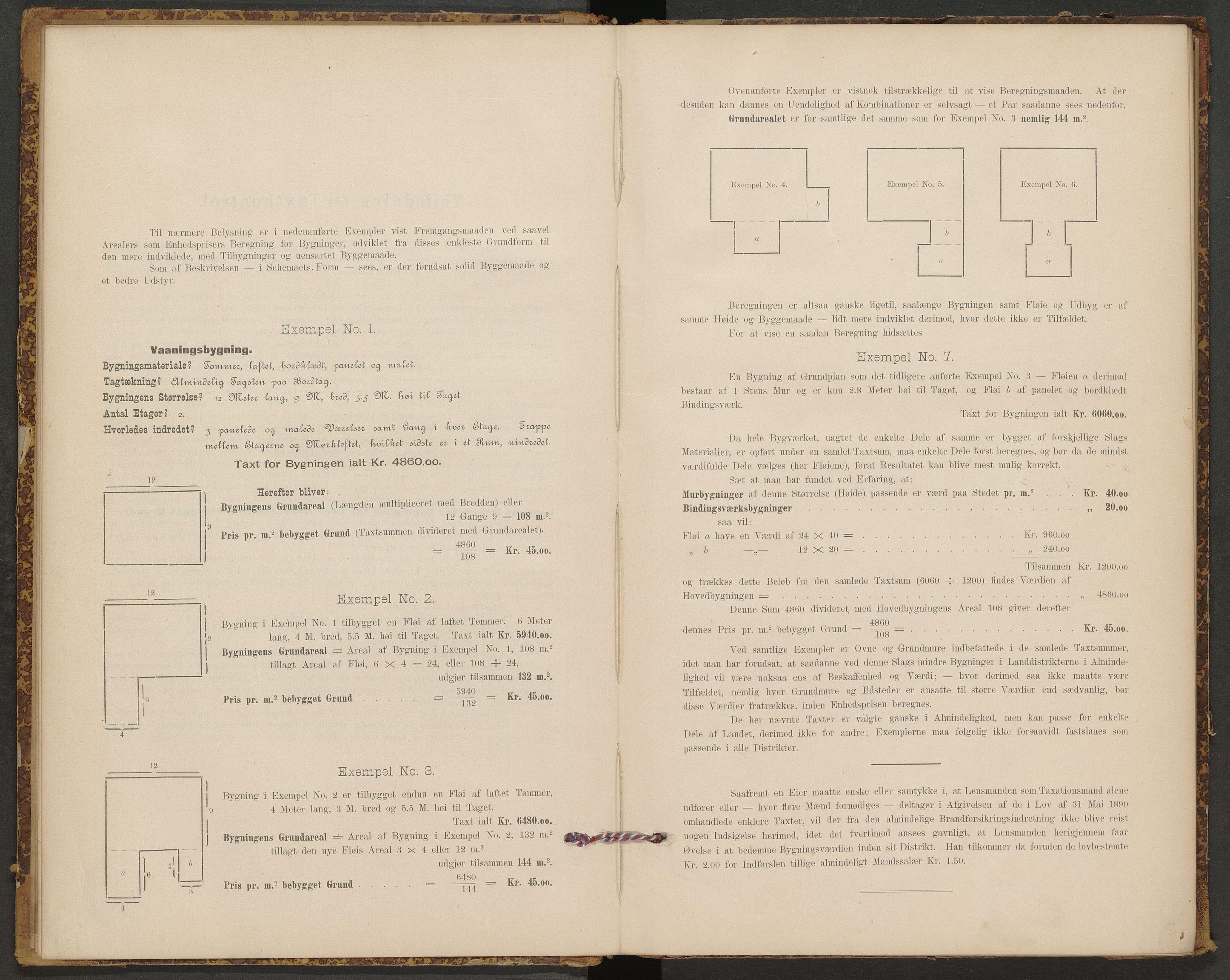 Hole lensmannskontor, AV/SAKO-A-513/Y/Yc/Ycb/L0001: Skjematakstprotokoller, 1895-1907