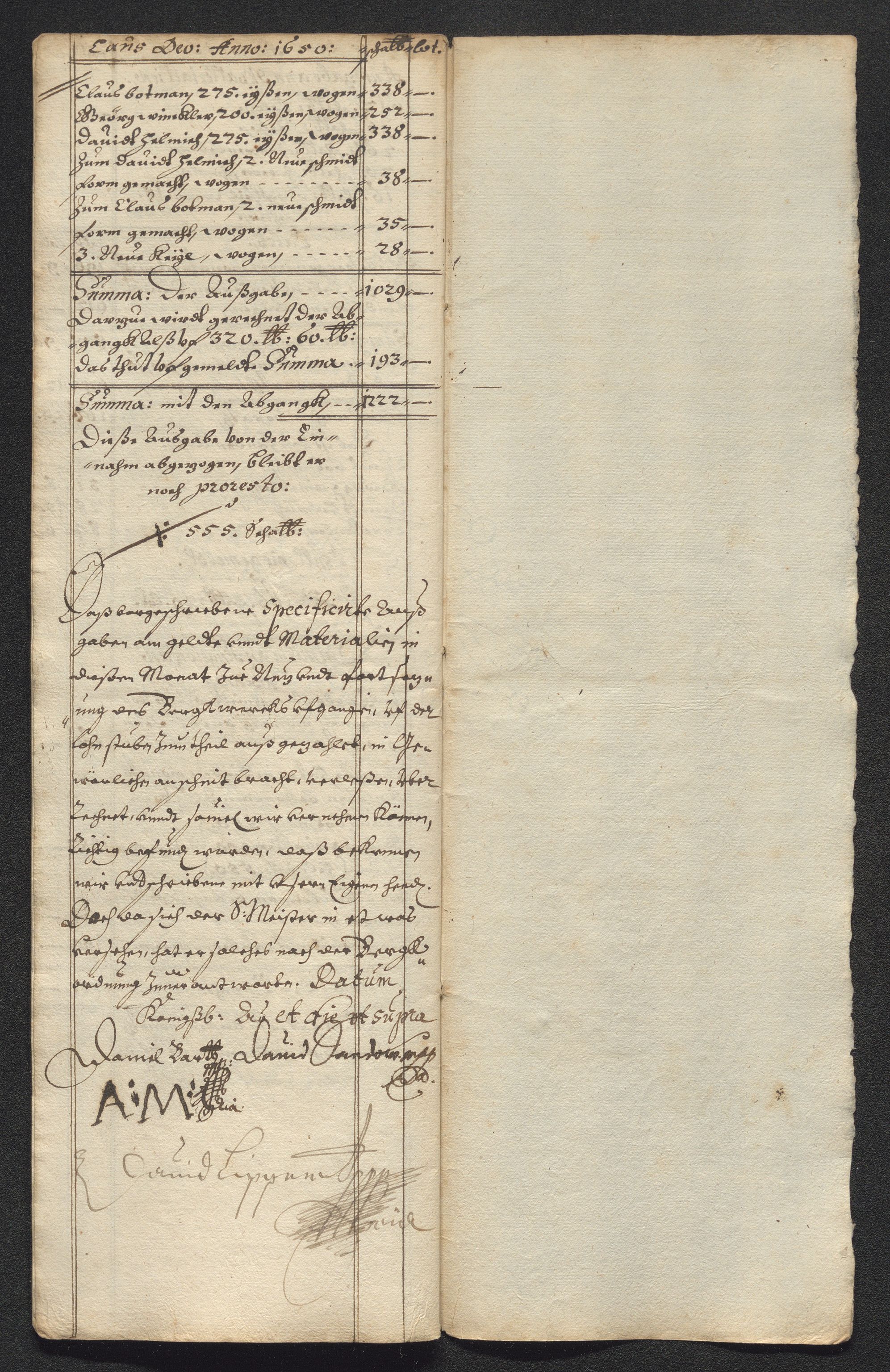 Kongsberg Sølvverk 1623-1816, SAKO/EA-3135/001/D/Dc/Dcd/L0024: Utgiftsregnskap for gruver m.m. , 1650, p. 516