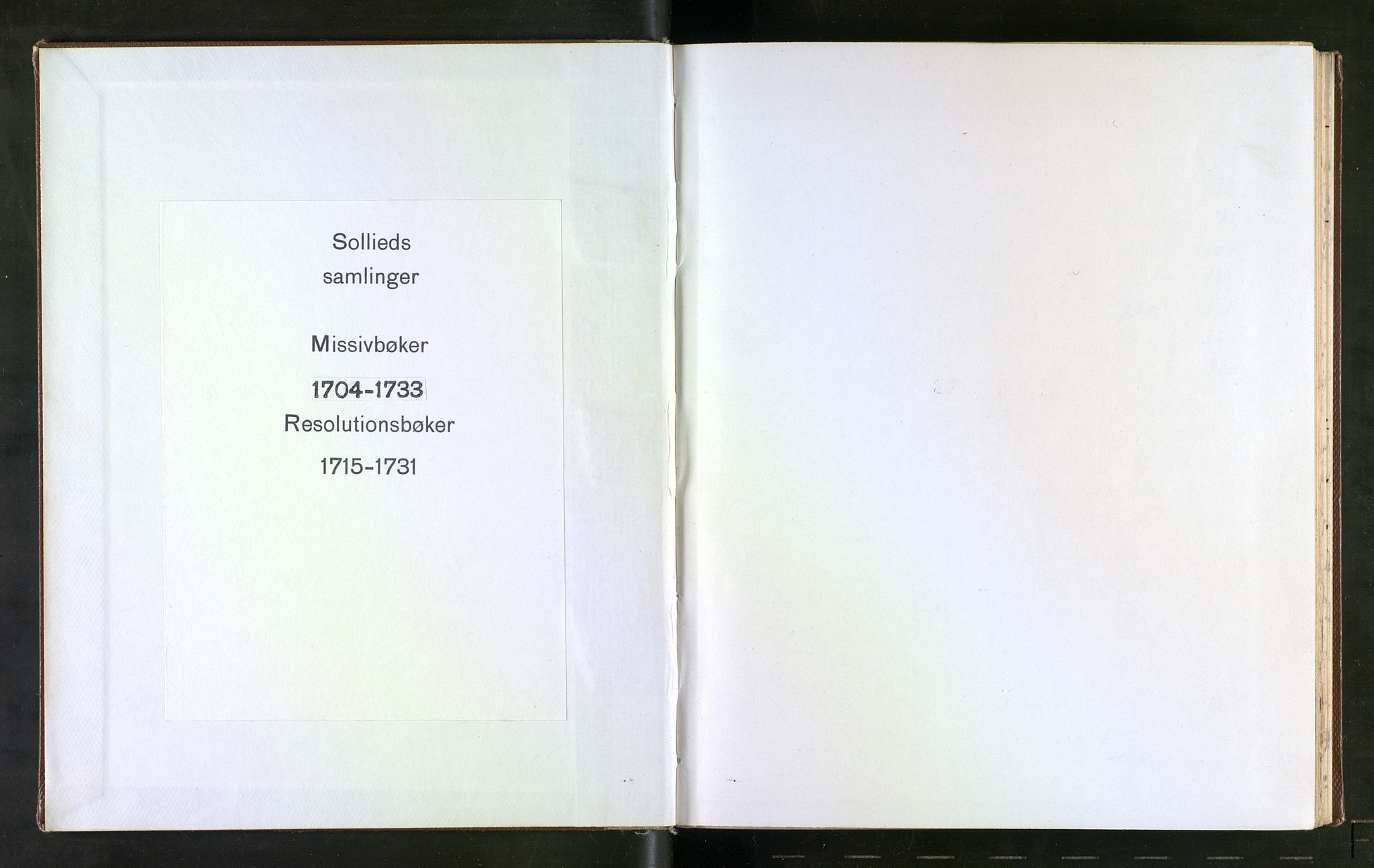 Sollied, Olaf og Thora - samlinger, AV/SAB-SAB/DA-0401/01/L0017/0001: Utdrag av diverse / 138 Magistrat: Utdrag av Missivbøker, utdrag av Resolusjonsbøker, 1704-1733