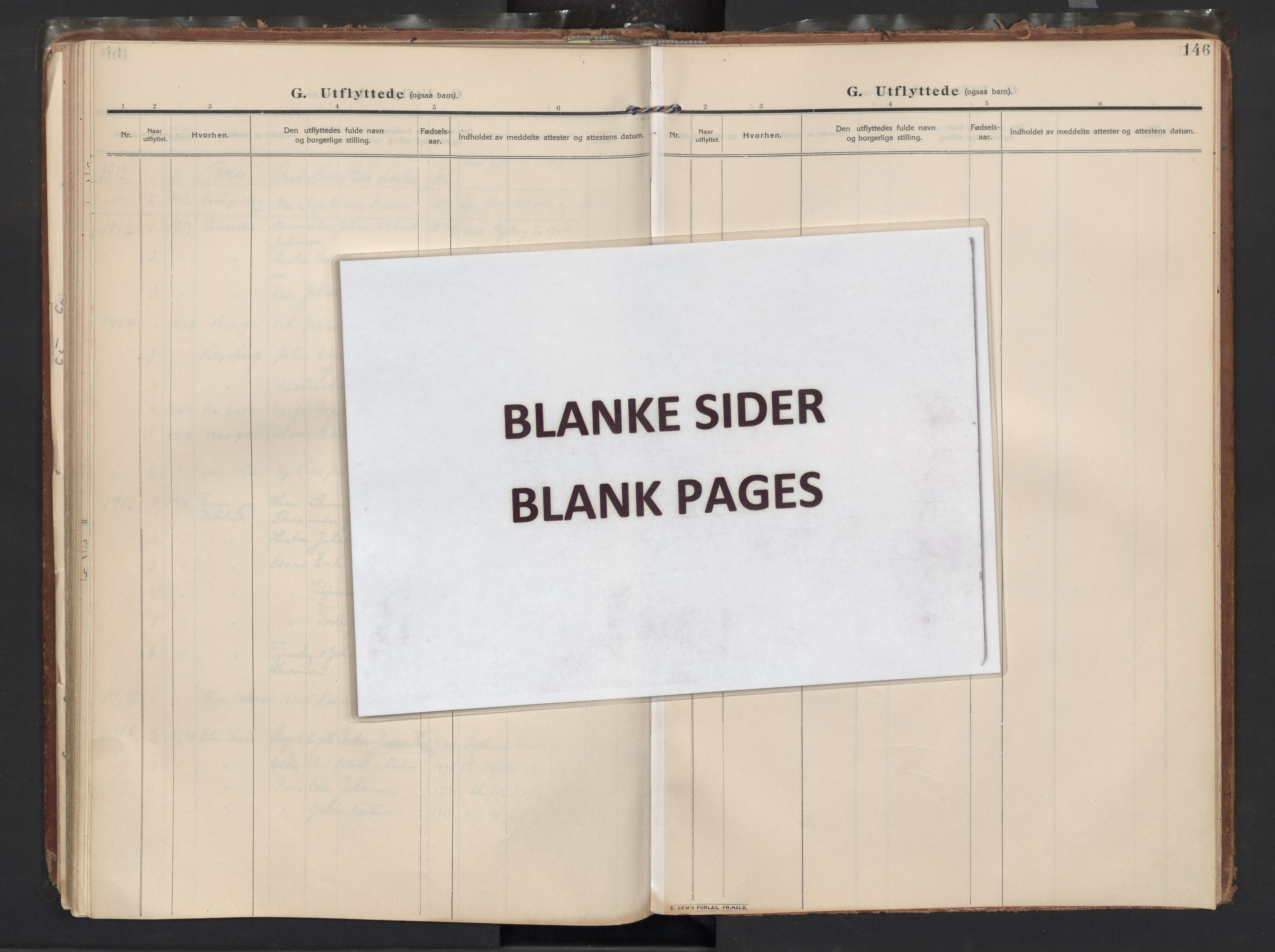 Skjeberg prestekontor Kirkebøker, AV/SAO-A-10923/F/Fb/L0003: Parish register (official) no. II 3, 1911-1938, p. 146