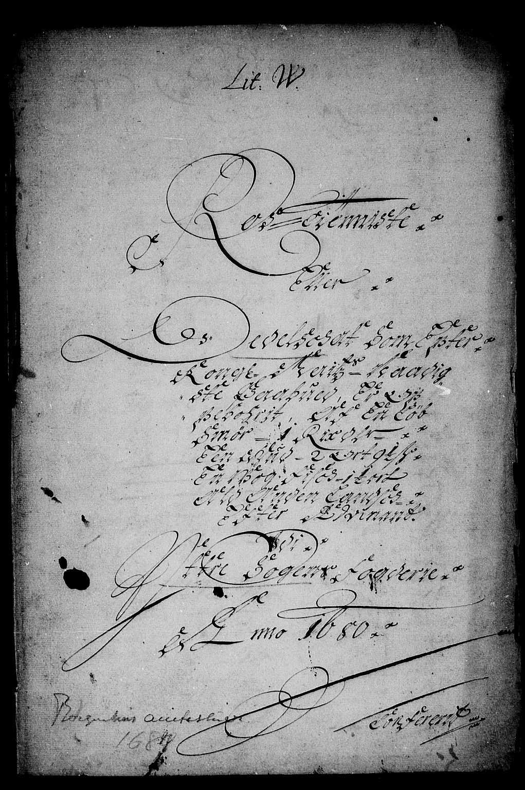 Rentekammeret inntil 1814, Reviderte regnskaper, Stiftamtstueregnskaper, Bergen stiftamt, RA/EA-6043/R/Rc/L0059: Bergen stiftamt, 1680