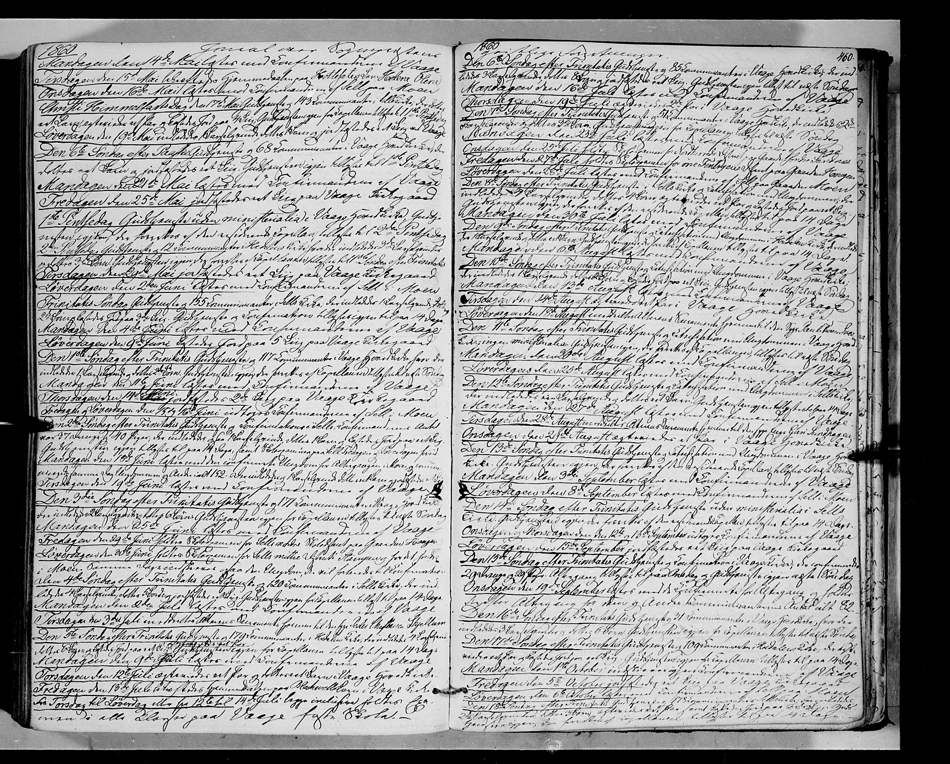 Vågå prestekontor, AV/SAH-PREST-076/H/Ha/Haa/L0006: Parish register (official) no. 6 /1, 1856-1872, p. 460