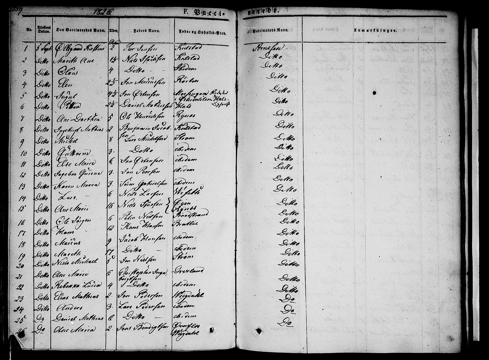 Ministerialprotokoller, klokkerbøker og fødselsregistre - Nordland, SAT/A-1459/820/L0290: Parish register (official) no. 820A11, 1826-1845, p. 559