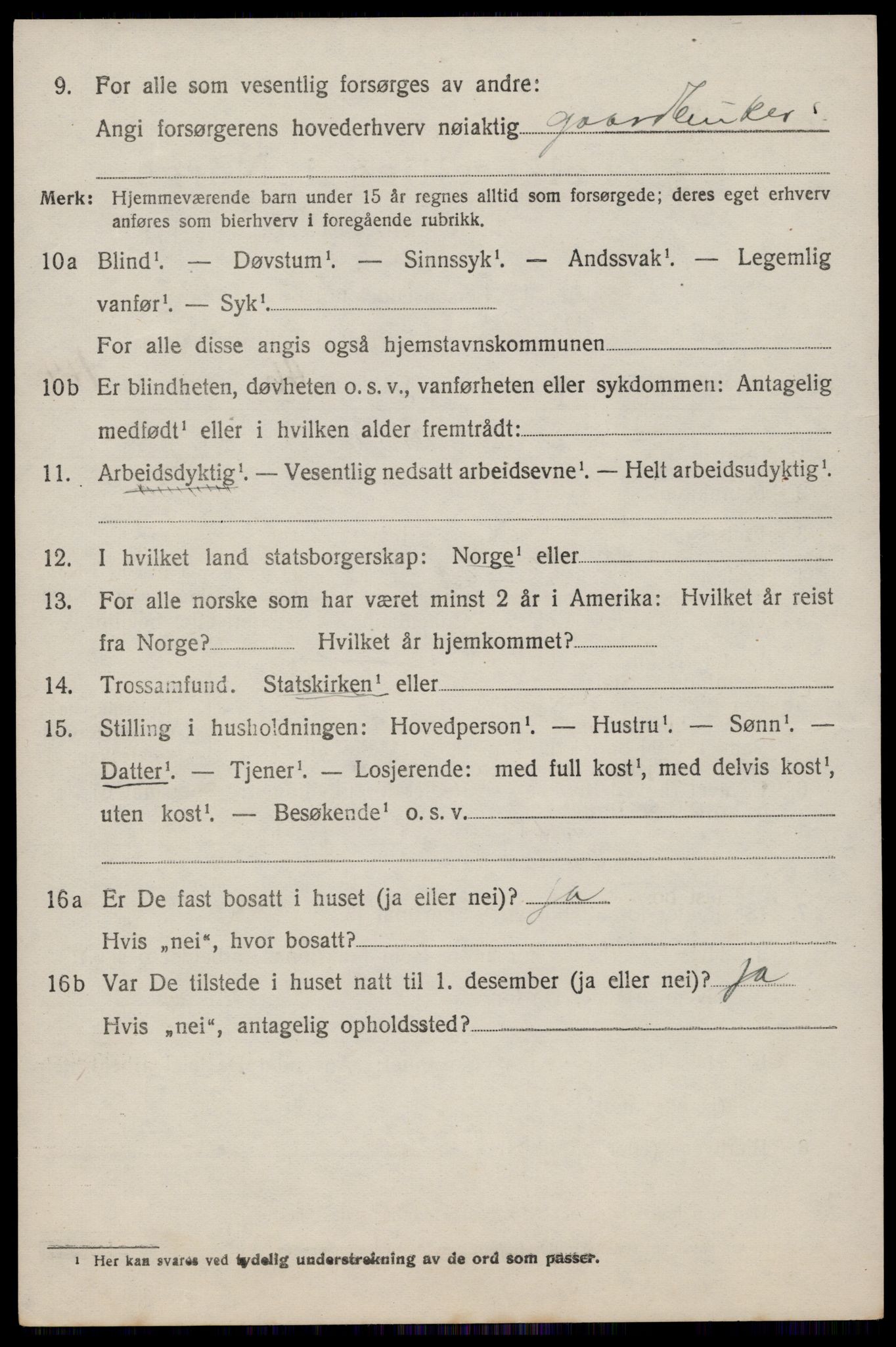 SAST, 1920 census for Klepp, 1920, p. 7561