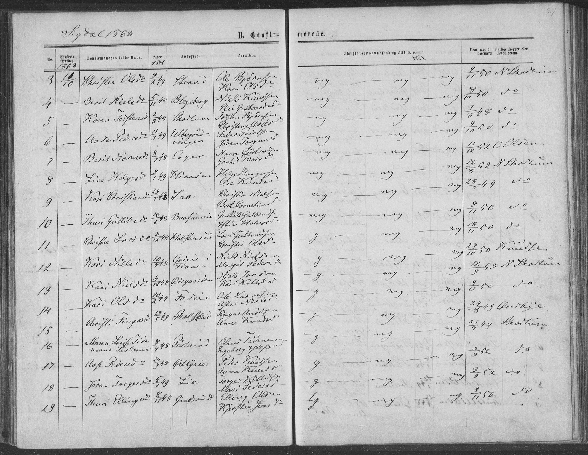 Sigdal kirkebøker, AV/SAKO-A-245/F/Fa/L0009a: Parish register (official) no. I 9A, 1860-1871, p. 217