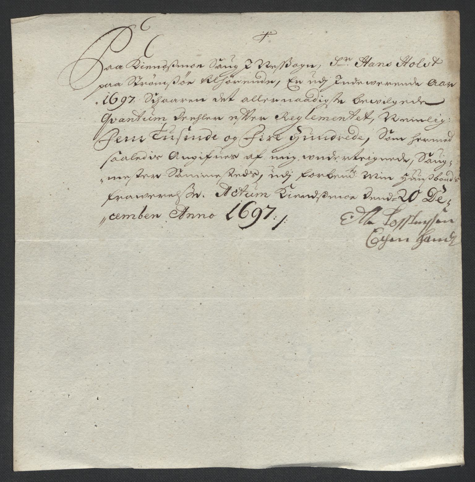 Rentekammeret inntil 1814, Reviderte regnskaper, Fogderegnskap, RA/EA-4092/R12/L0709: Fogderegnskap Øvre Romerike, 1697, p. 277