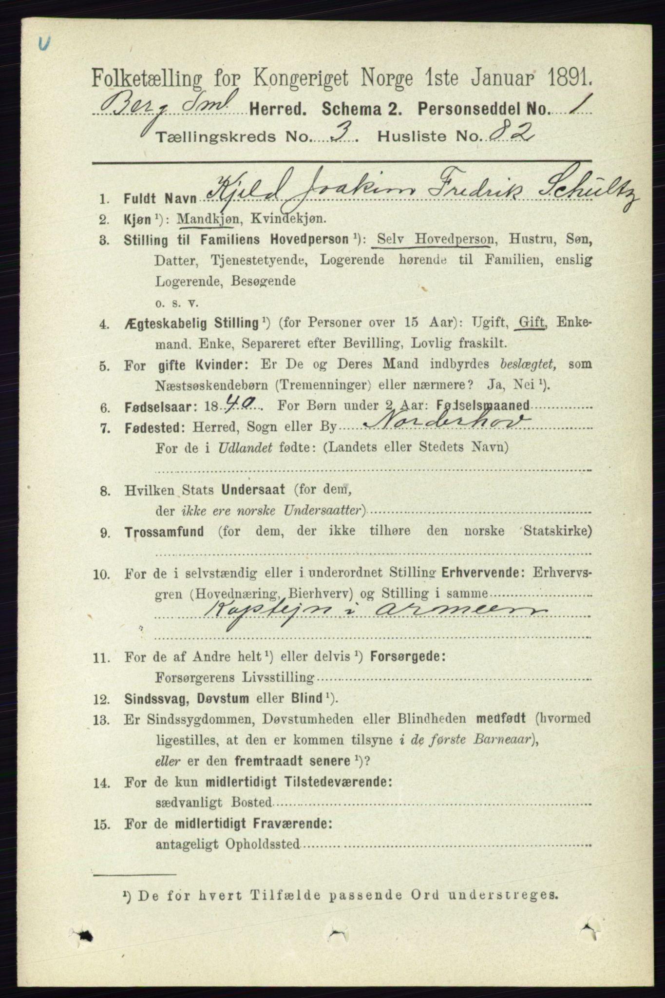 RA, 1891 census for 0116 Berg, 1891, p. 2414