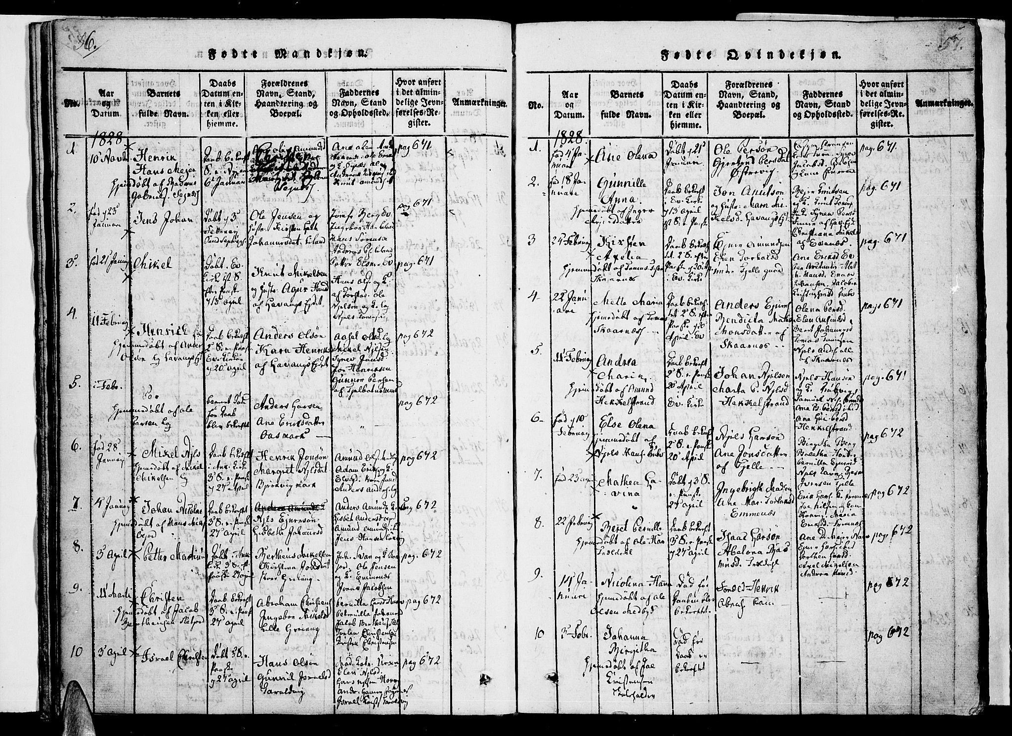 Ministerialprotokoller, klokkerbøker og fødselsregistre - Nordland, SAT/A-1459/863/L0894: Parish register (official) no. 863A06, 1821-1851, p. 56-57