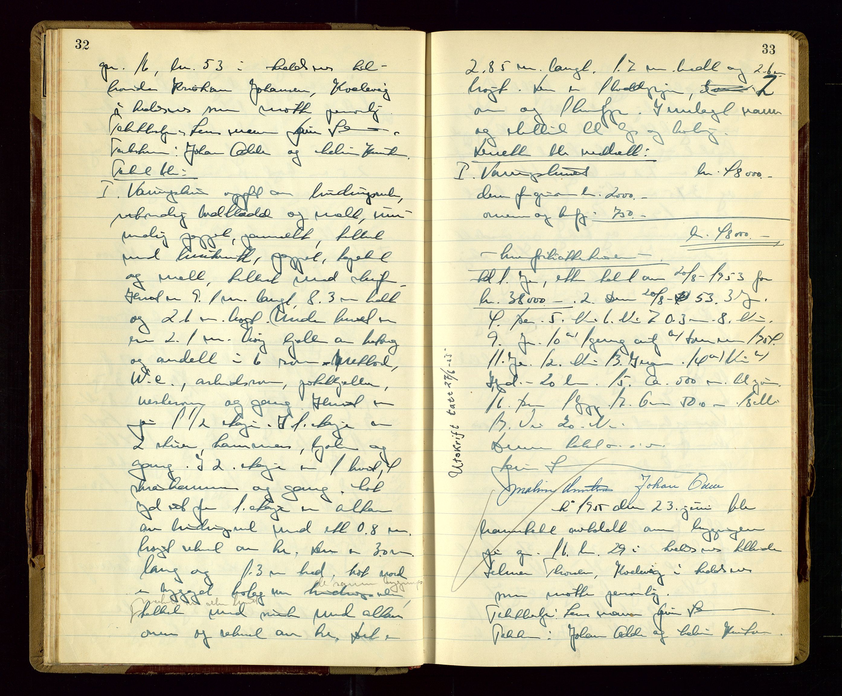 Avaldsnes lensmannskontor, AV/SAST-A-100286/Goa/L0009: "Branntakstprotokoll", 1955, p. 32-33