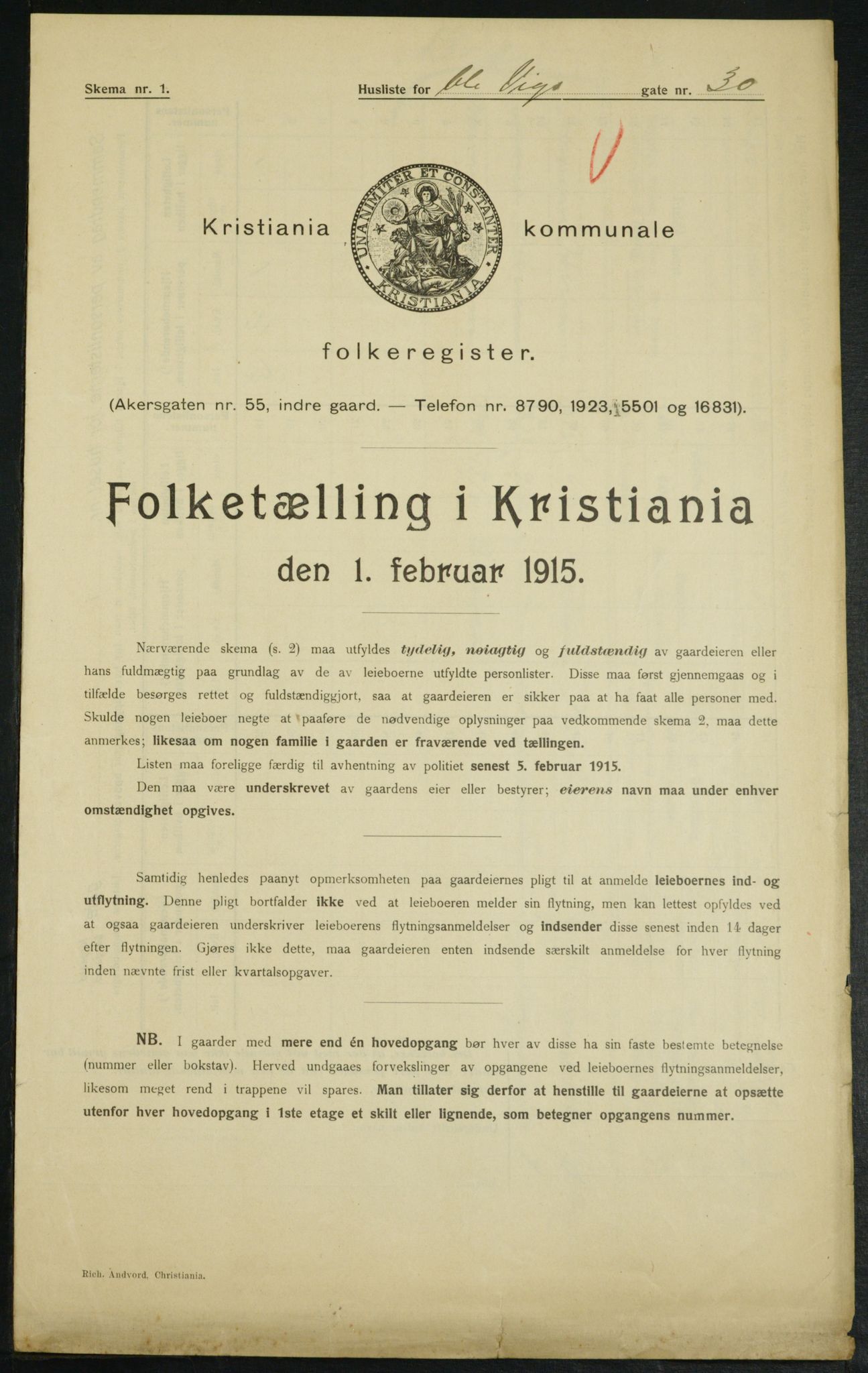 OBA, Municipal Census 1915 for Kristiania, 1915, p. 75192