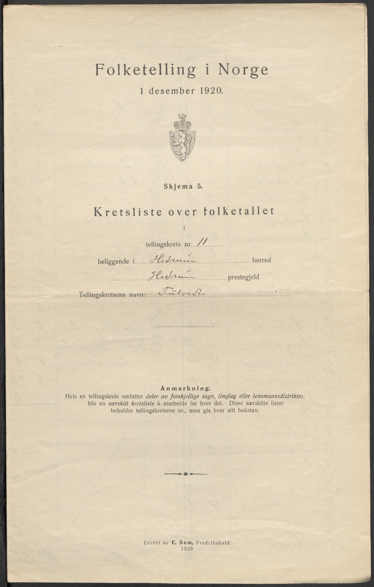 SAKO, 1920 census for Hedrum, 1920, p. 34