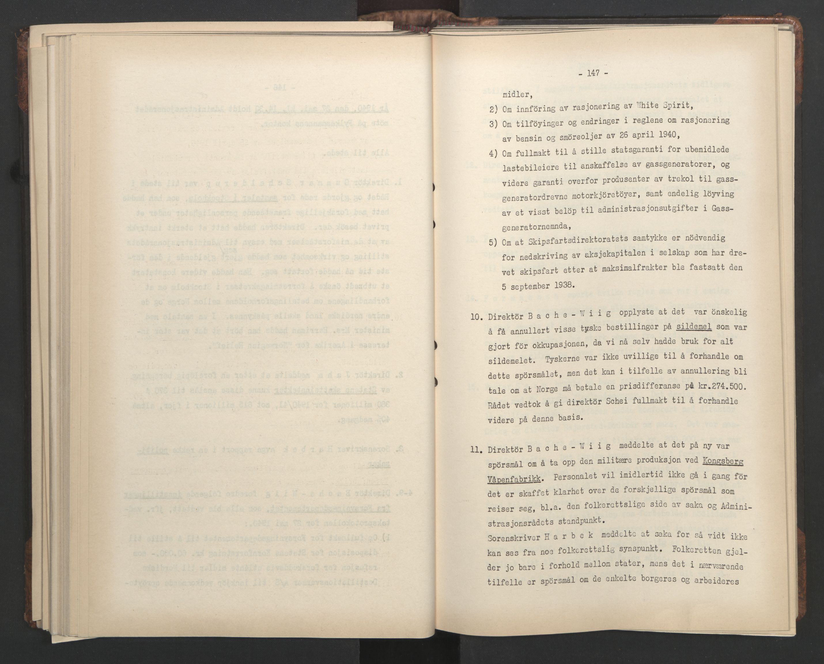 Administrasjonsrådet, AV/RA-S-1004/A/L0001: Møteprotokoll med tillegg 15/4-25/9, 1940, p. 147
