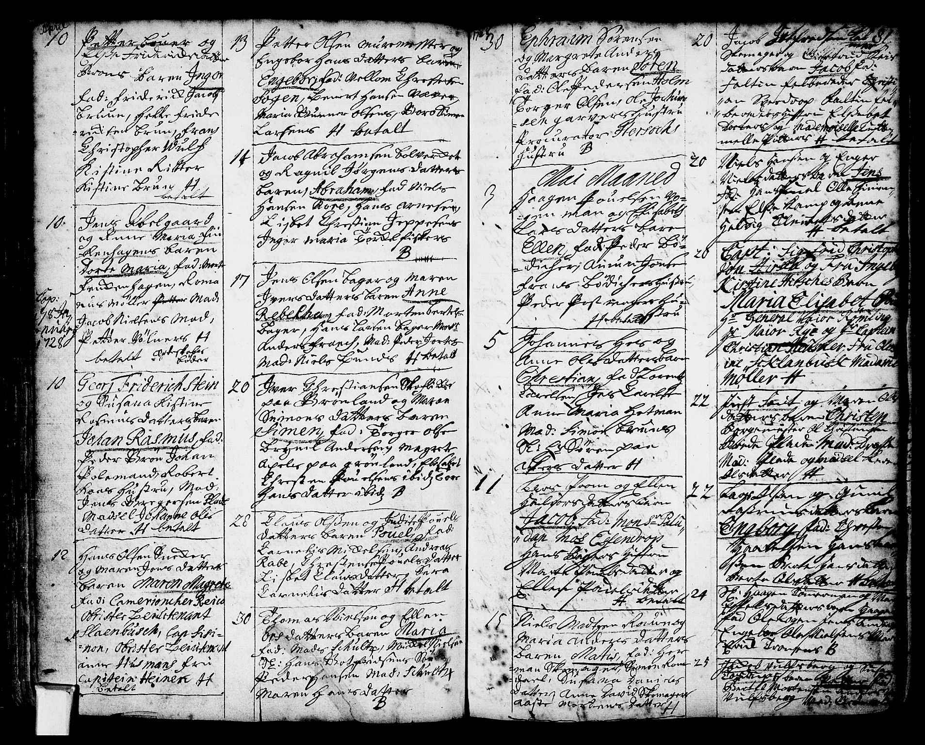 Oslo domkirke Kirkebøker, SAO/A-10752/F/Fa/L0002: Parish register (official) no. 2, 1705-1730, p. 81