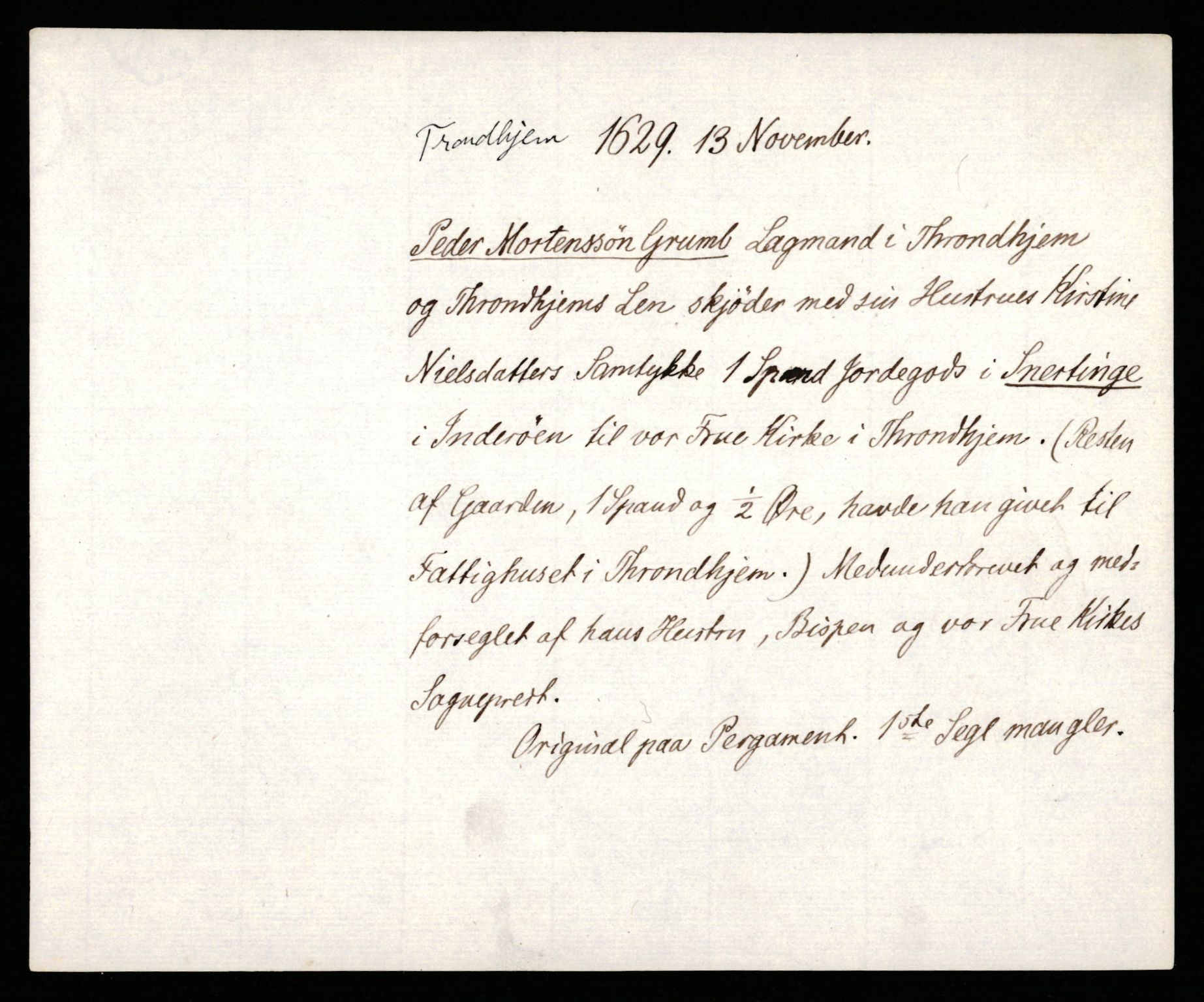 Riksarkivets diplomsamling, AV/RA-EA-5965/F35/F35b/L0007: Riksarkivets diplomer, seddelregister, 1625-1634, p. 271