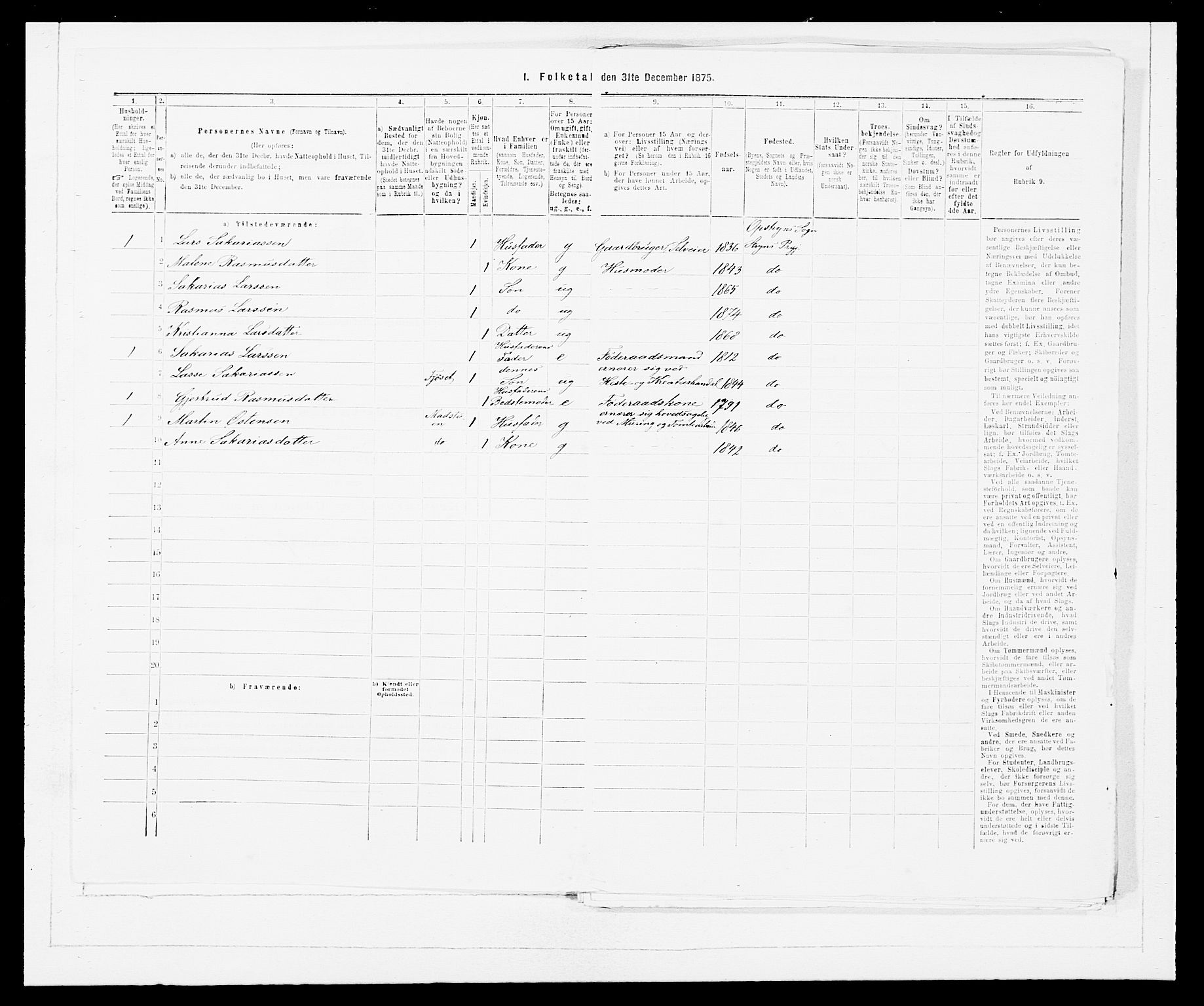 SAB, 1875 Census for 1448P Stryn, 1875, p. 646