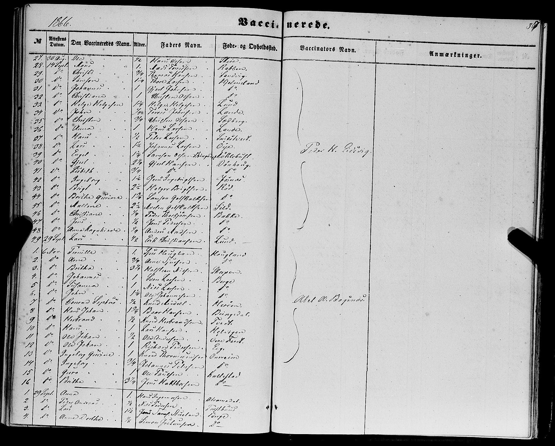 Kvinnherad sokneprestembete, SAB/A-76401/H/Haa: Parish register (official) no. A 8, 1854-1872, p. 307