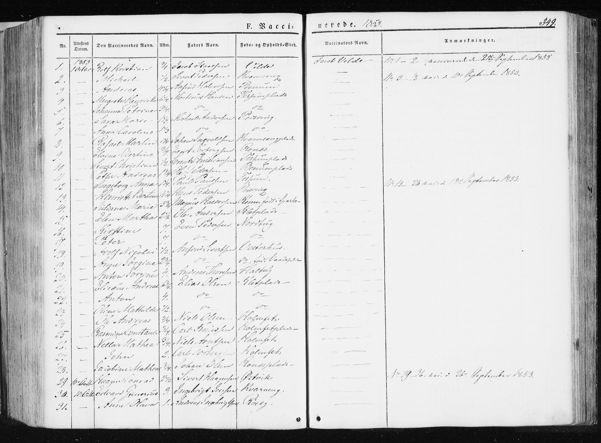 Ministerialprotokoller, klokkerbøker og fødselsregistre - Nord-Trøndelag, AV/SAT-A-1458/741/L0393: Parish register (official) no. 741A07, 1849-1863, p. 349