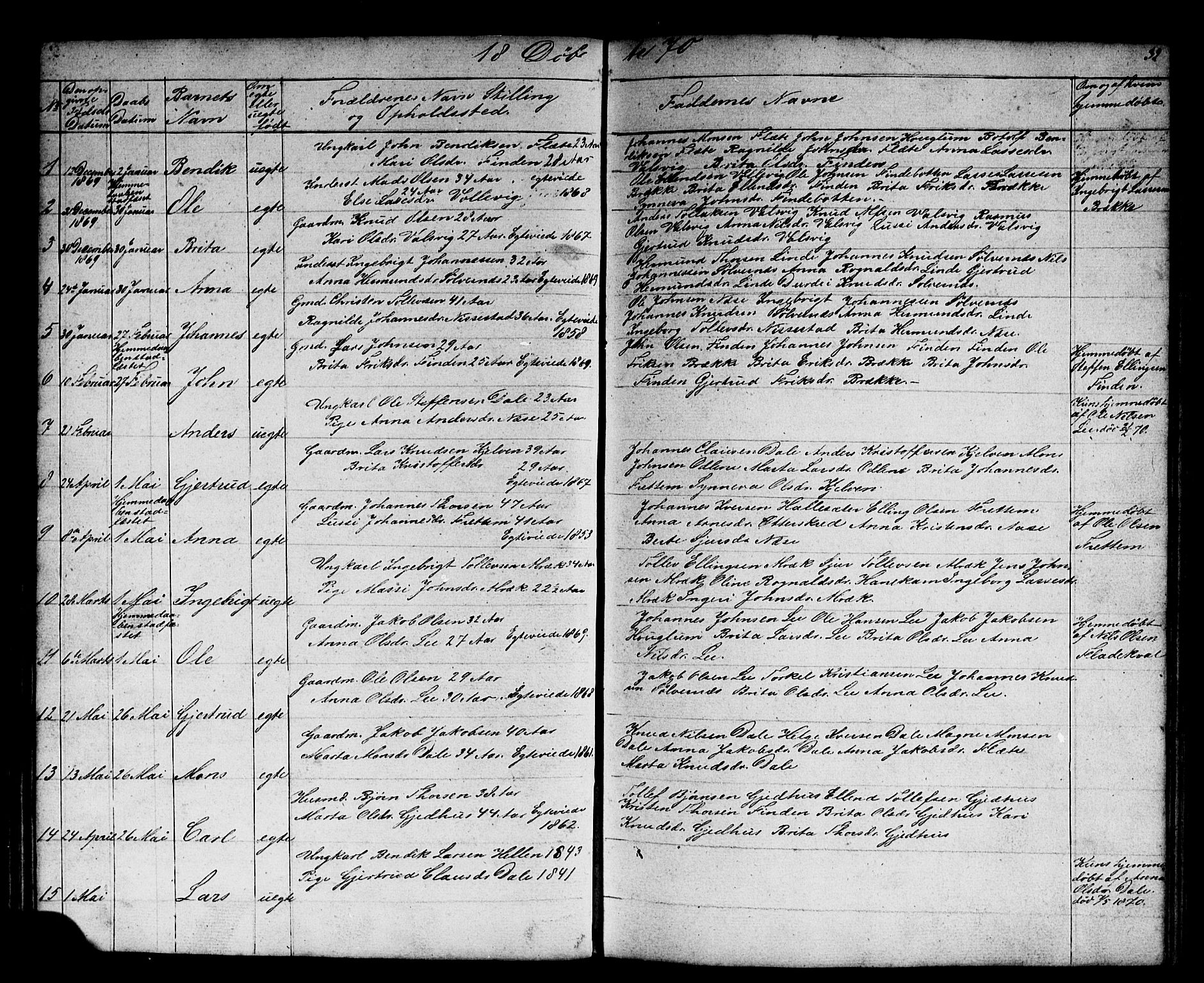 Vik sokneprestembete, SAB/A-81501: Parish register (copy) no. B 1, 1847-1877, p. 32