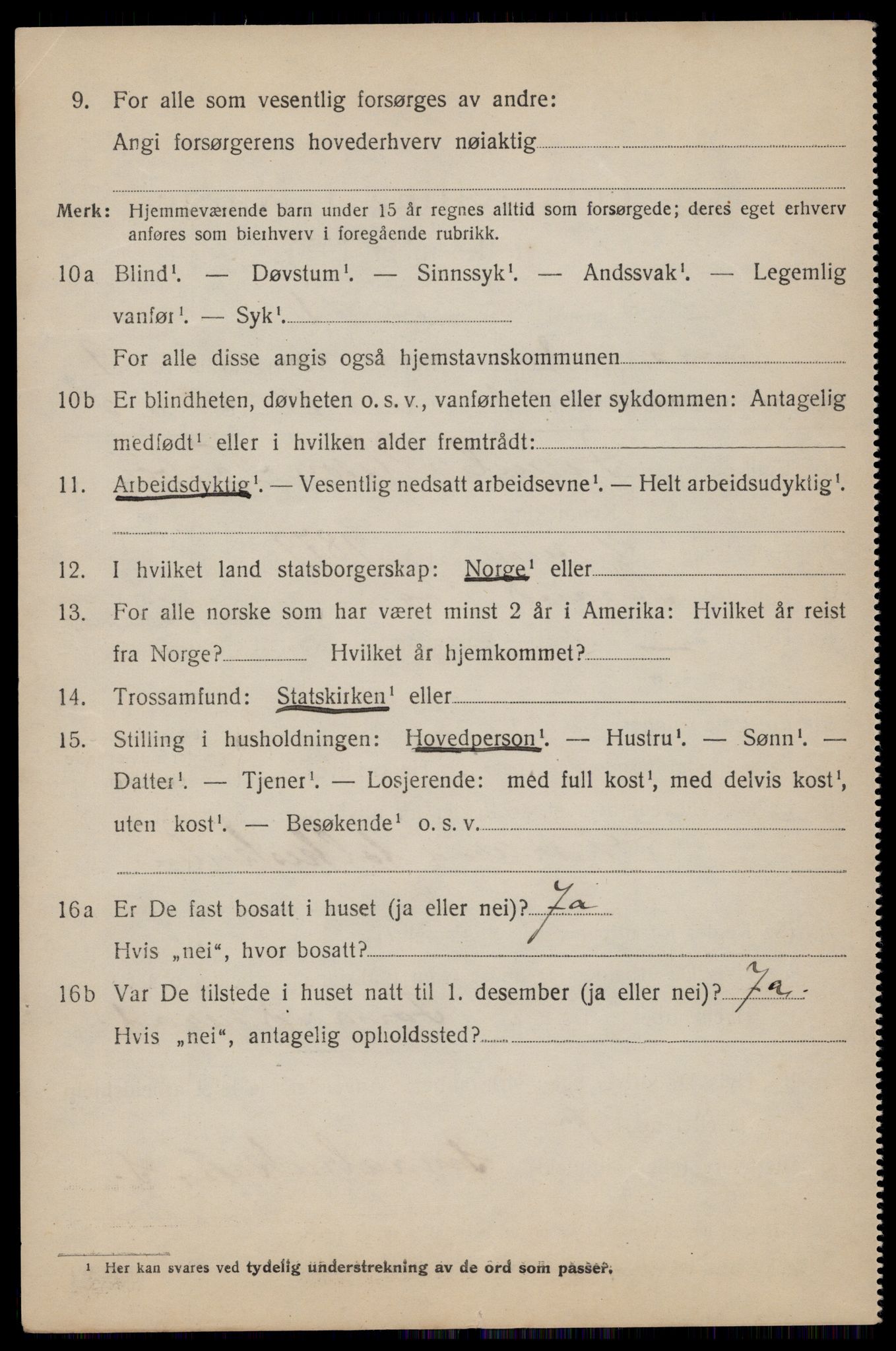 SAST, 1920 census for Forsand, 1920, p. 3976