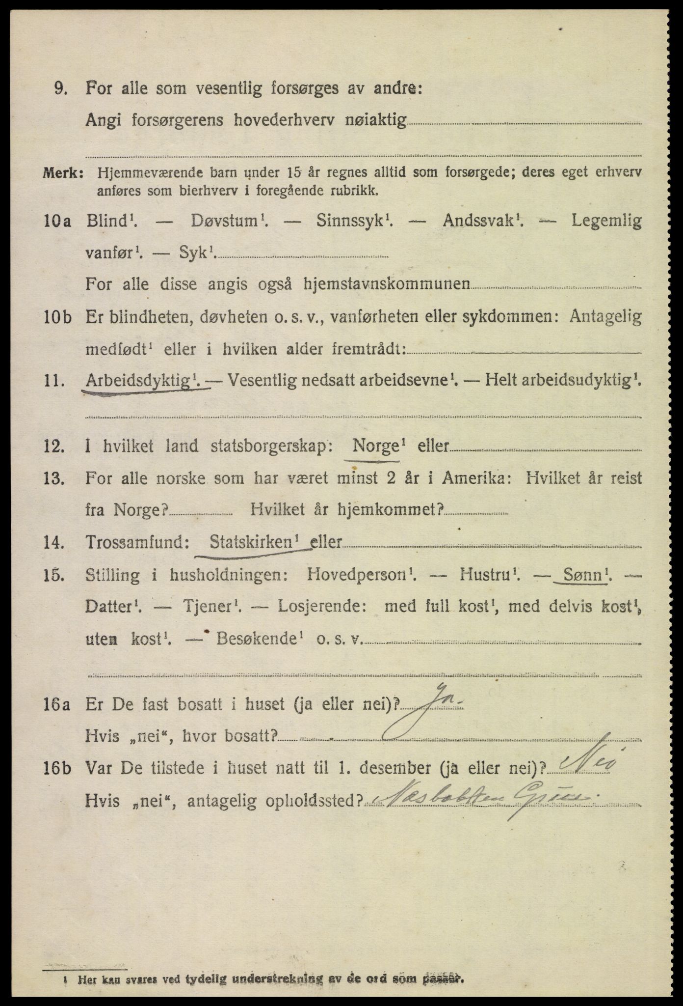 SAH, 1920 census for Grue, 1920, p. 6100