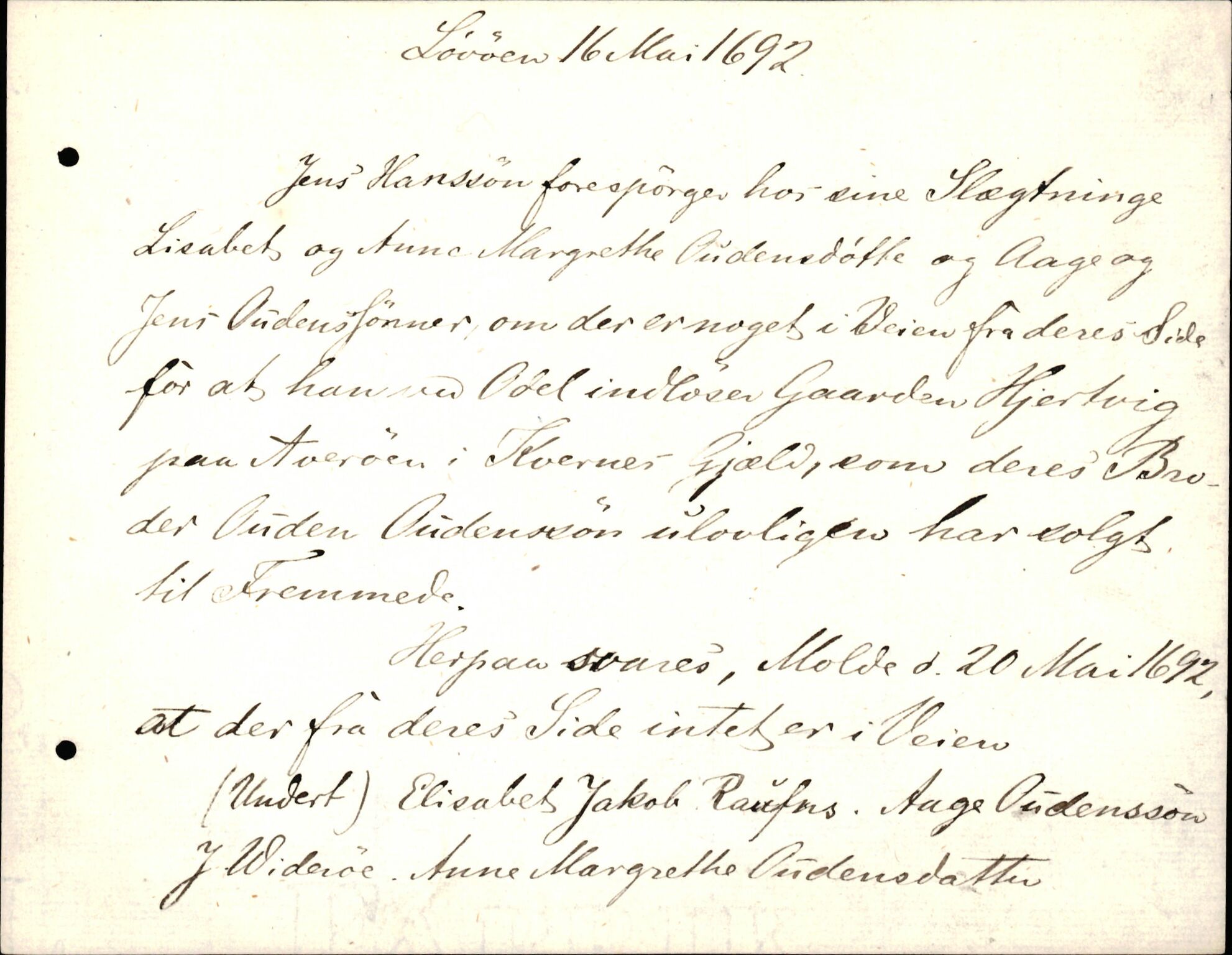 Riksarkivets diplomsamling, AV/RA-EA-5965/F35/F35d/L0006: Innlånte diplomer, seddelregister, 1691-1858, p. 17