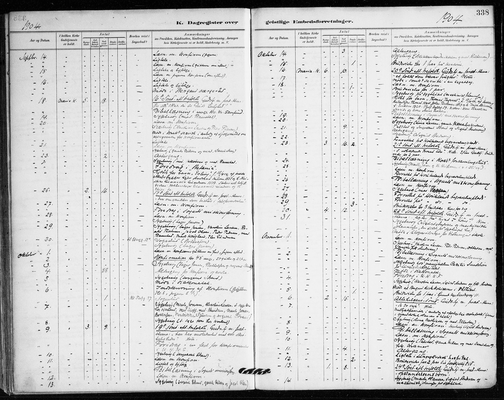 Mariakirken Sokneprestembete, AV/SAB-A-76901/H/Haa/L0008: Parish register (official) no. A 8, 1893-1942, p. 338