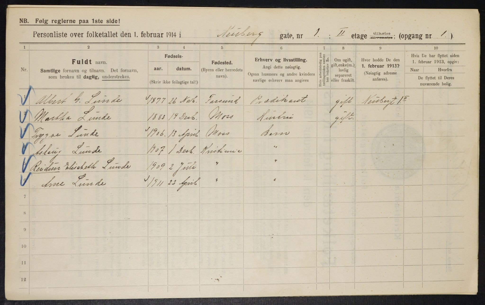 OBA, Municipal Census 1914 for Kristiania, 1914, p. 69645