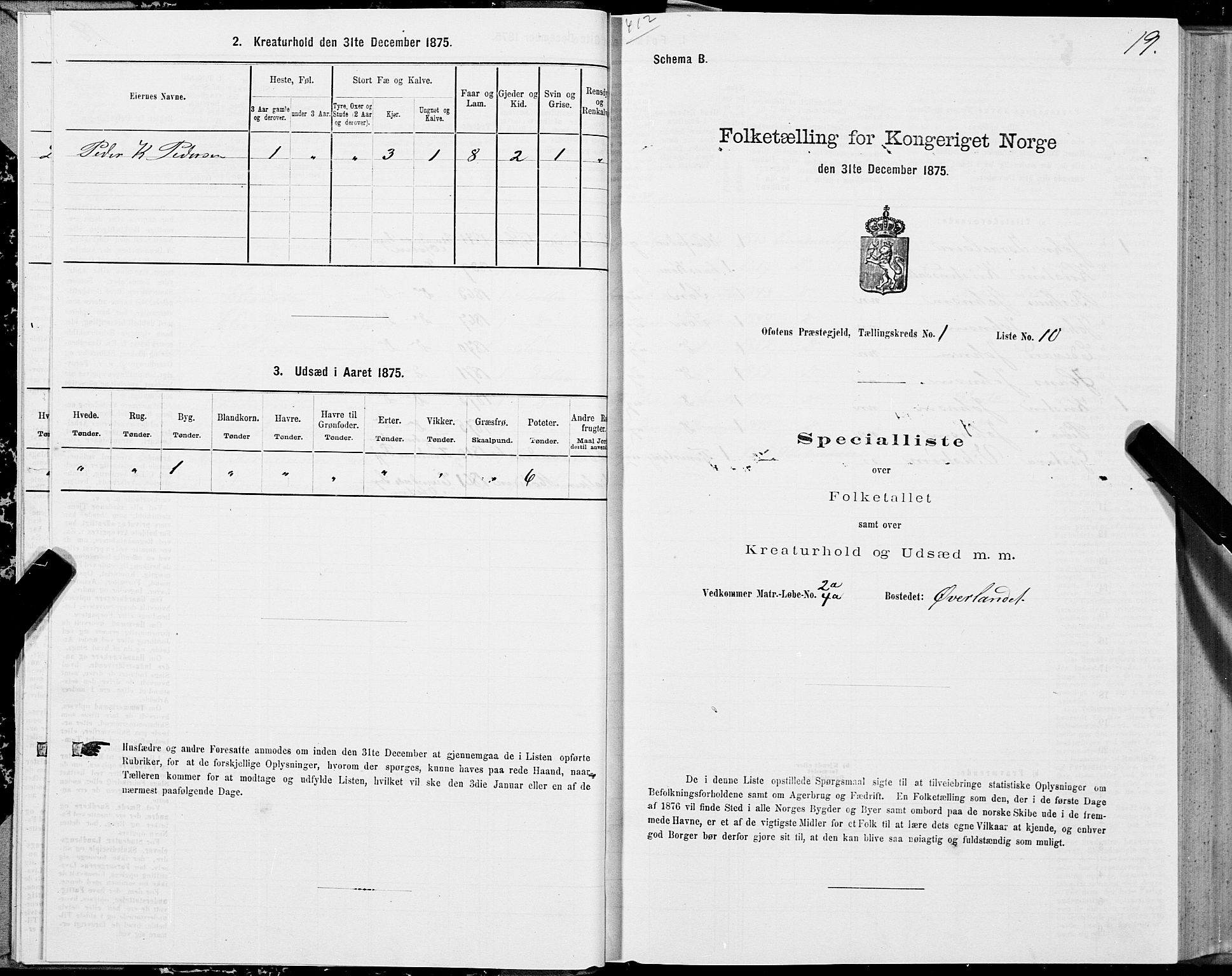 SAT, 1875 census for 1853P Ofoten, 1875, p. 1019