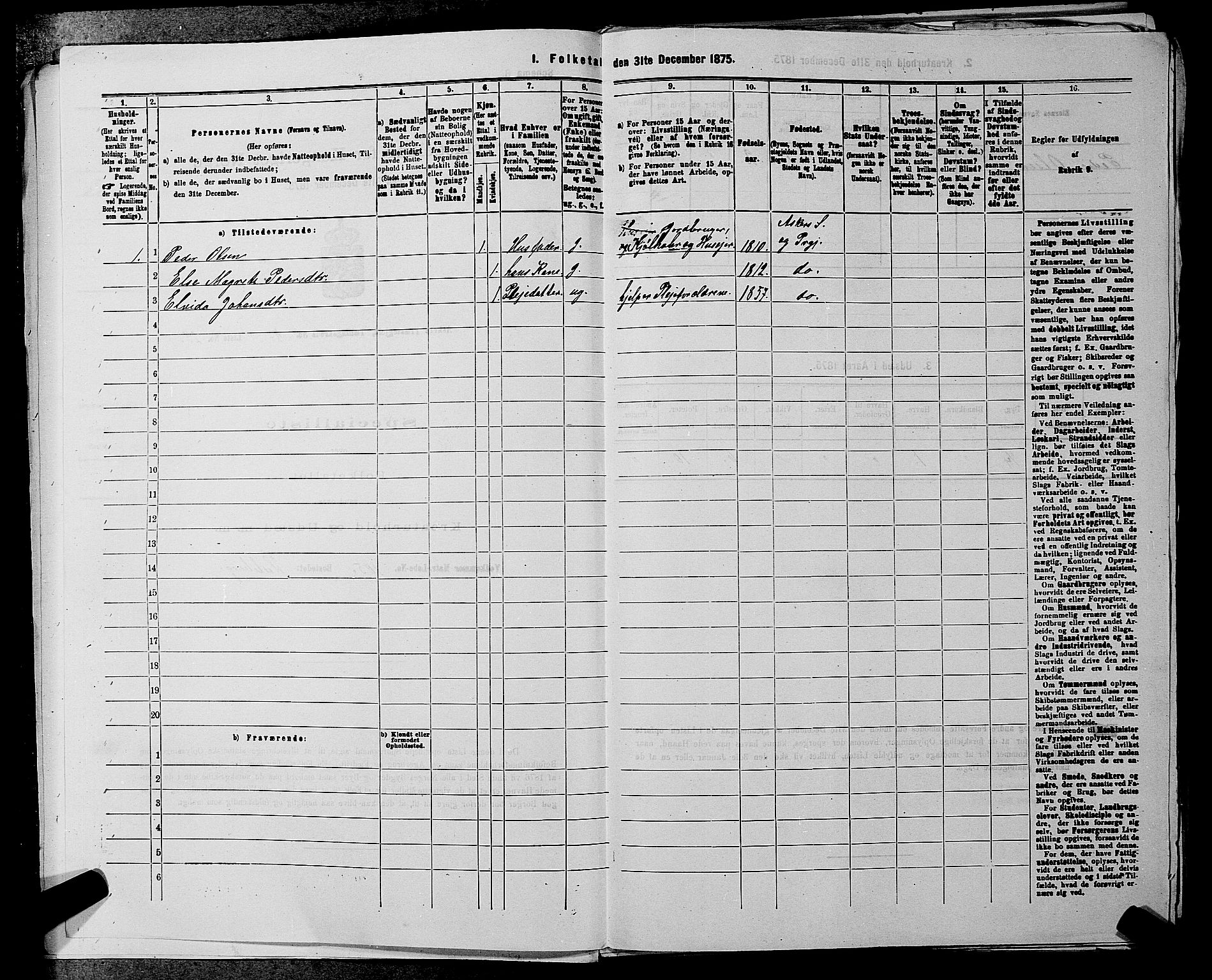 RA, 1875 census for 0220P Asker, 1875, p. 786