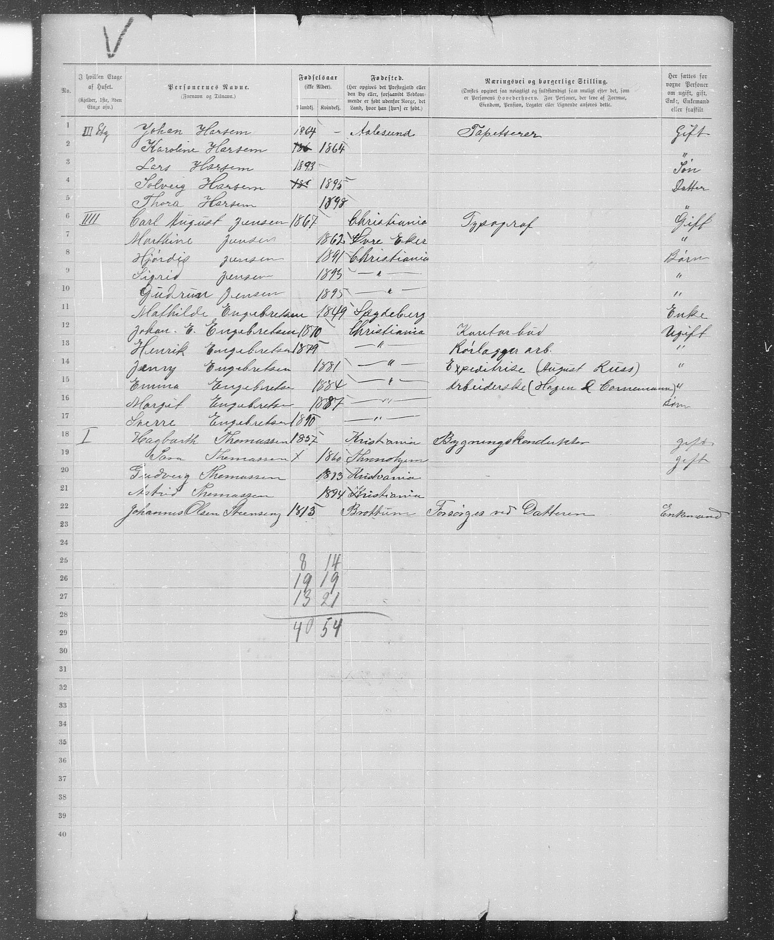 OBA, Municipal Census 1899 for Kristiania, 1899, p. 702