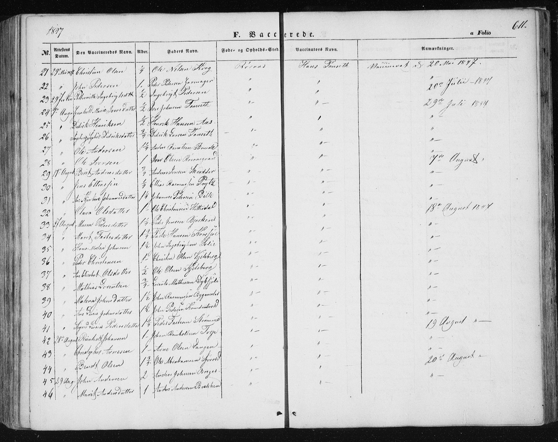 Ministerialprotokoller, klokkerbøker og fødselsregistre - Sør-Trøndelag, SAT/A-1456/681/L0931: Parish register (official) no. 681A09, 1845-1859, p. 611