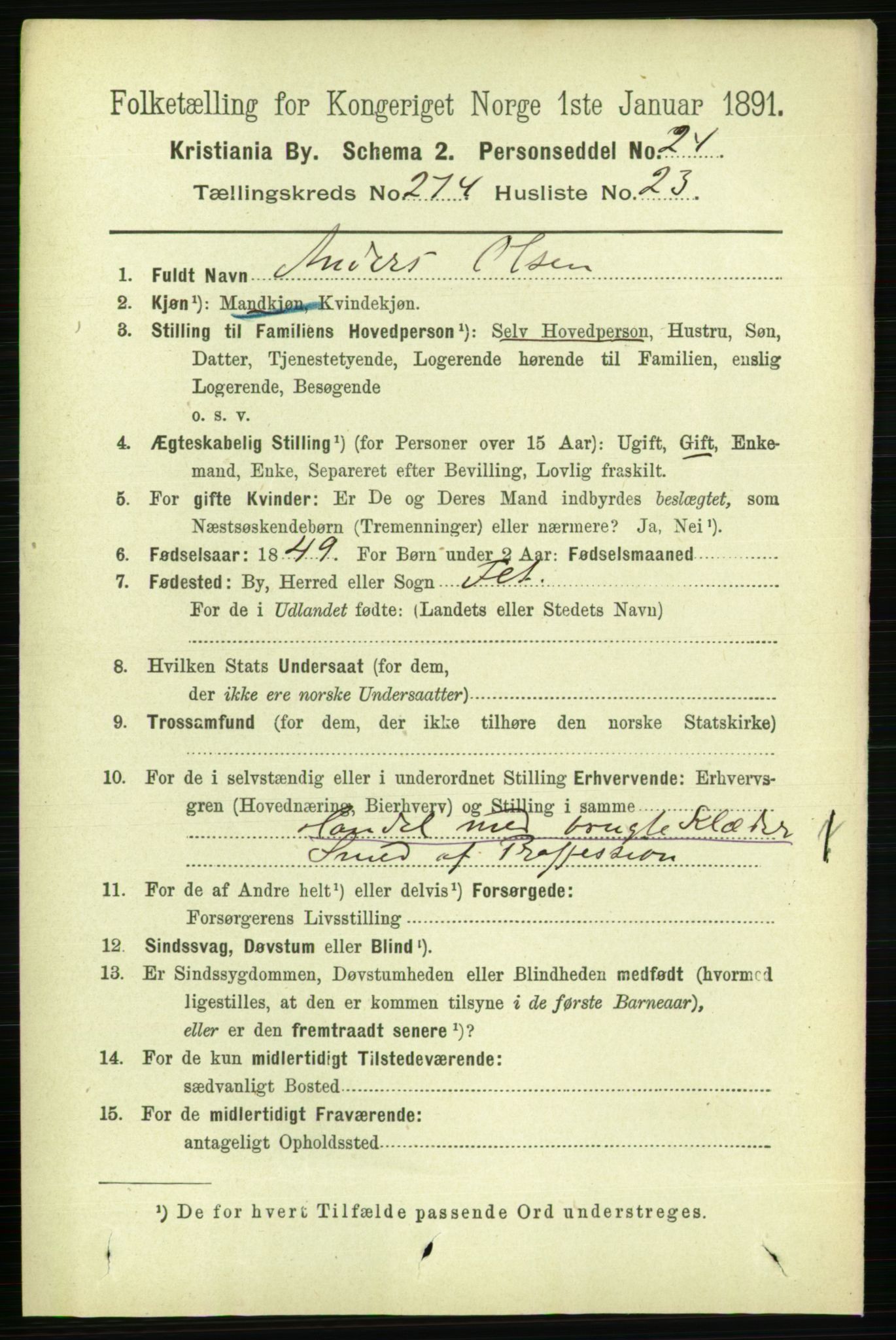 RA, 1891 census for 0301 Kristiania, 1891, p. 166886