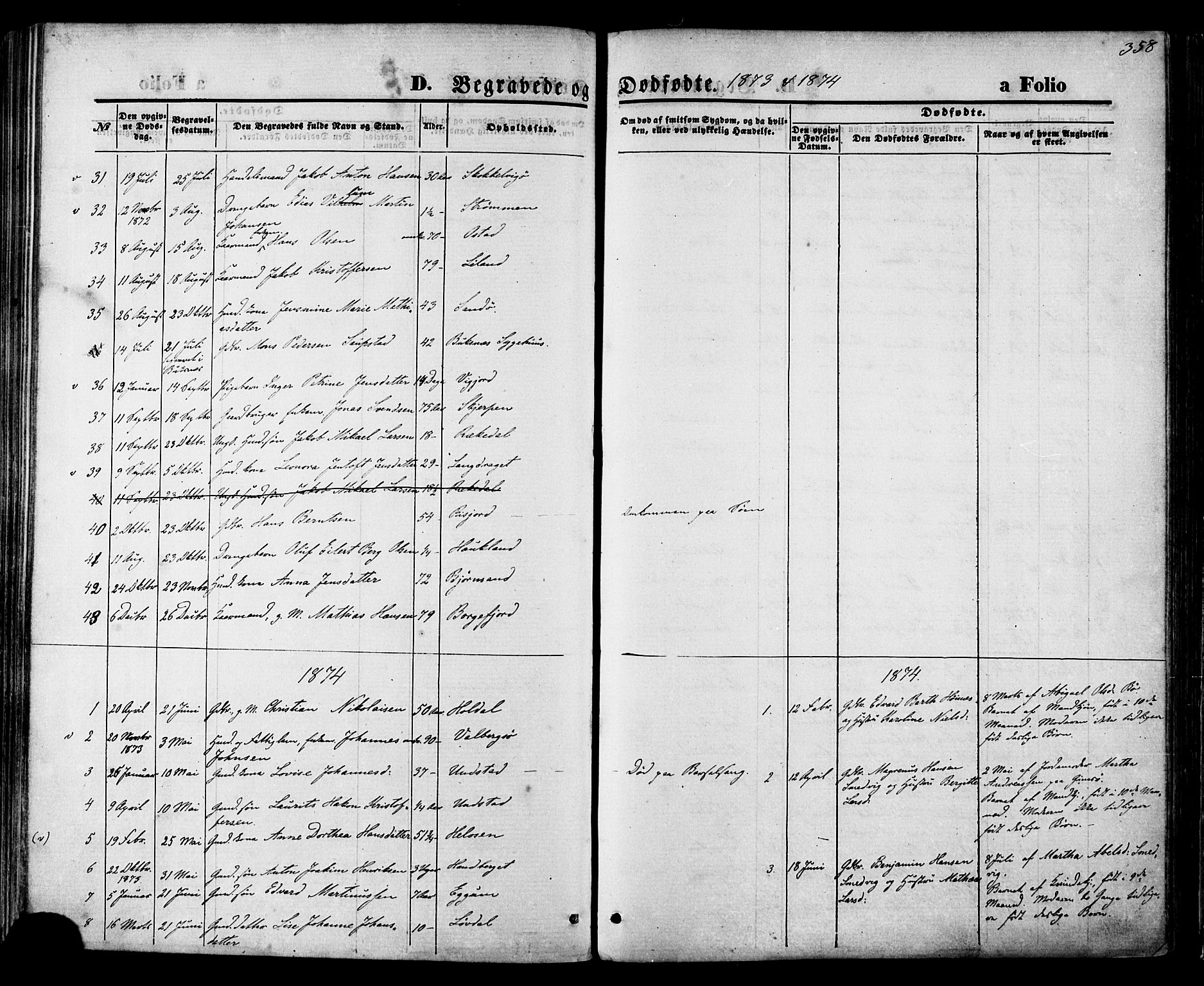 Ministerialprotokoller, klokkerbøker og fødselsregistre - Nordland, AV/SAT-A-1459/880/L1132: Parish register (official) no. 880A06, 1869-1887, p. 358