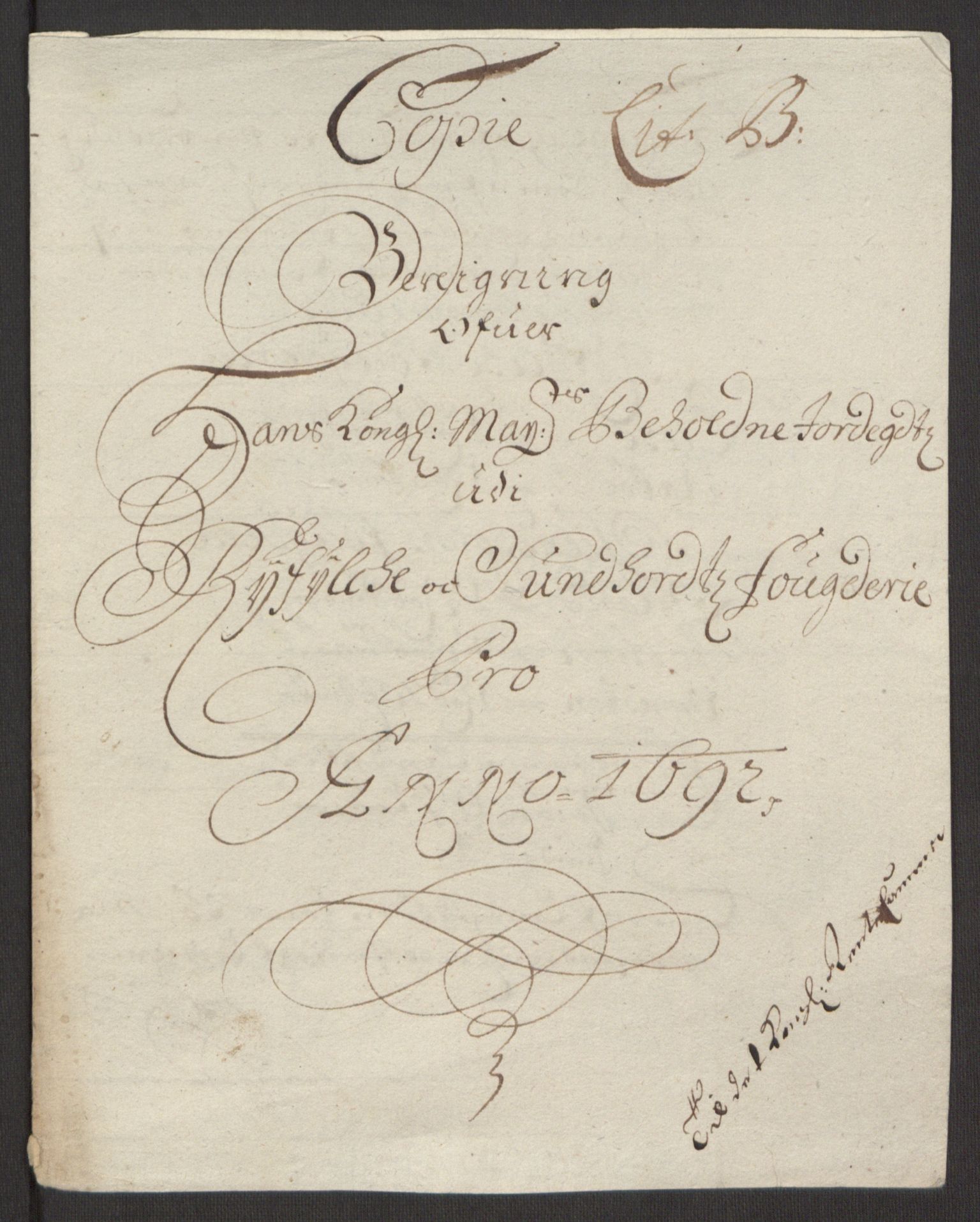 Rentekammeret inntil 1814, Reviderte regnskaper, Fogderegnskap, AV/RA-EA-4092/R48/L2973: Fogderegnskap Sunnhordland og Hardanger, 1691-1692, p. 388