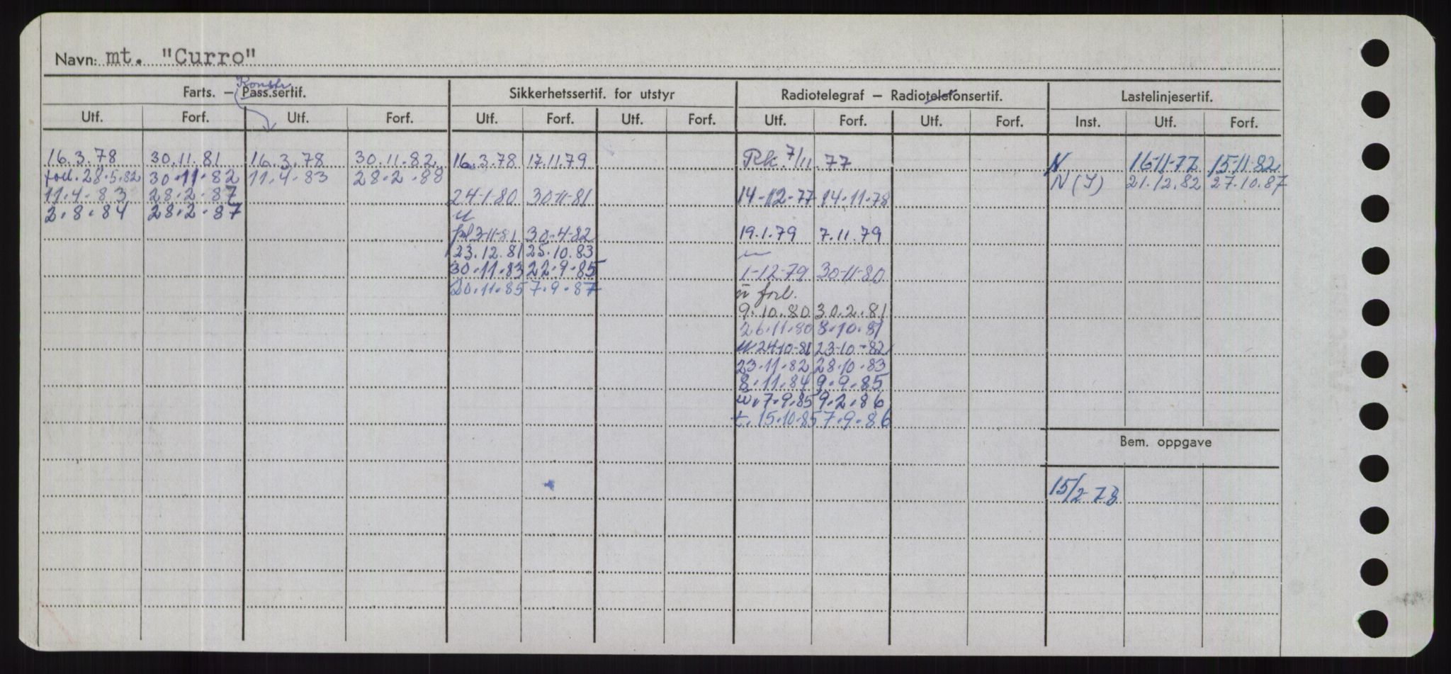 Sjøfartsdirektoratet med forløpere, Skipsmålingen, RA/S-1627/H/Hd/L0008: Fartøy, C-D, p. 282