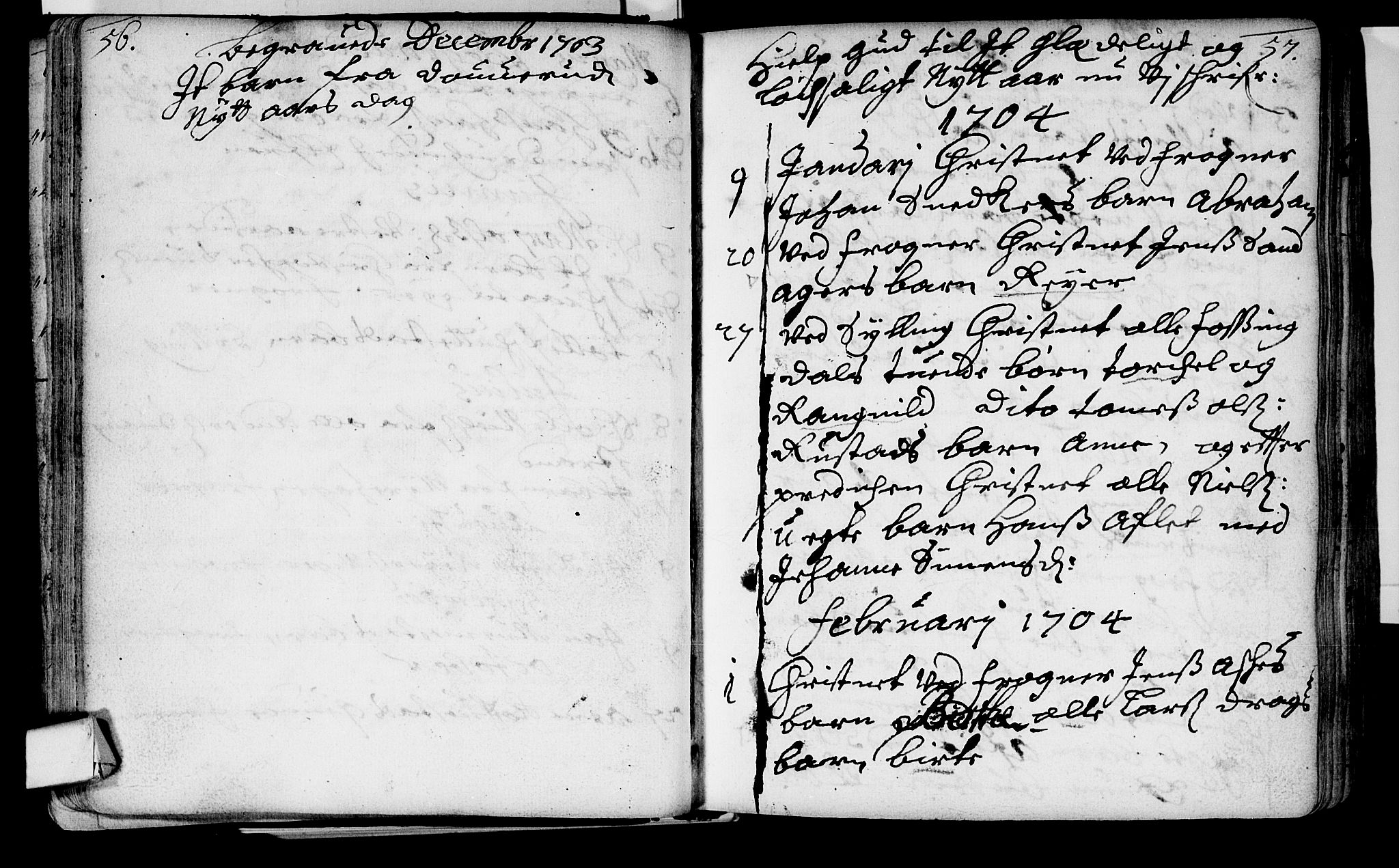 Lier kirkebøker, AV/SAKO-A-230/F/Fa/L0002: Parish register (official) no. I 2, 1701-1726, p. 56-57